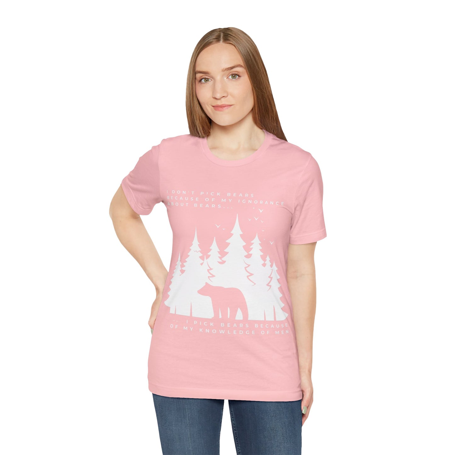 Women's Bear Quote Tee - White Graphic