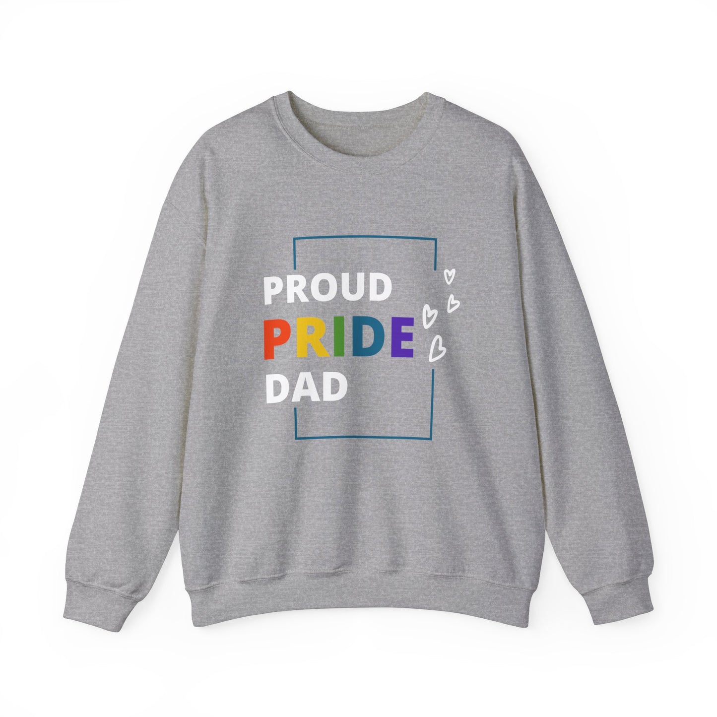 Proud Pride Dad Crewneck Sweatshirt