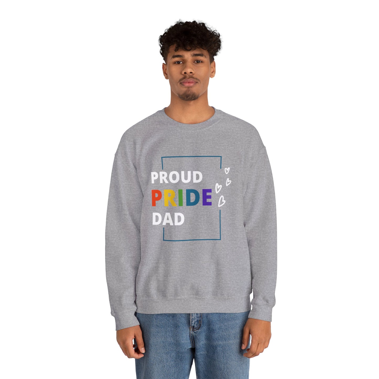 Proud Pride Dad Crewneck Sweatshirt