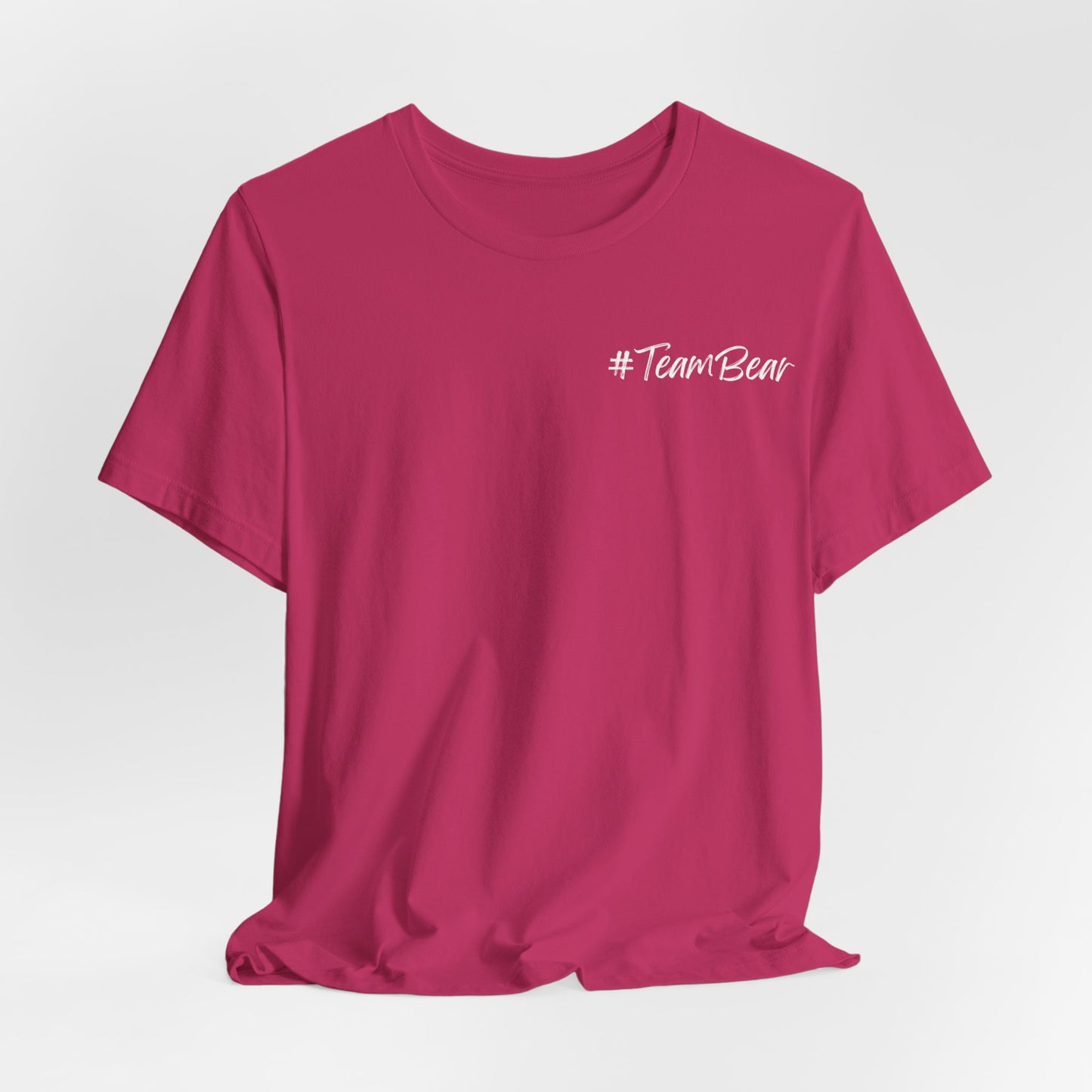 Women's Two-Sided Graphic "Team Bear" Tee - White Graphics