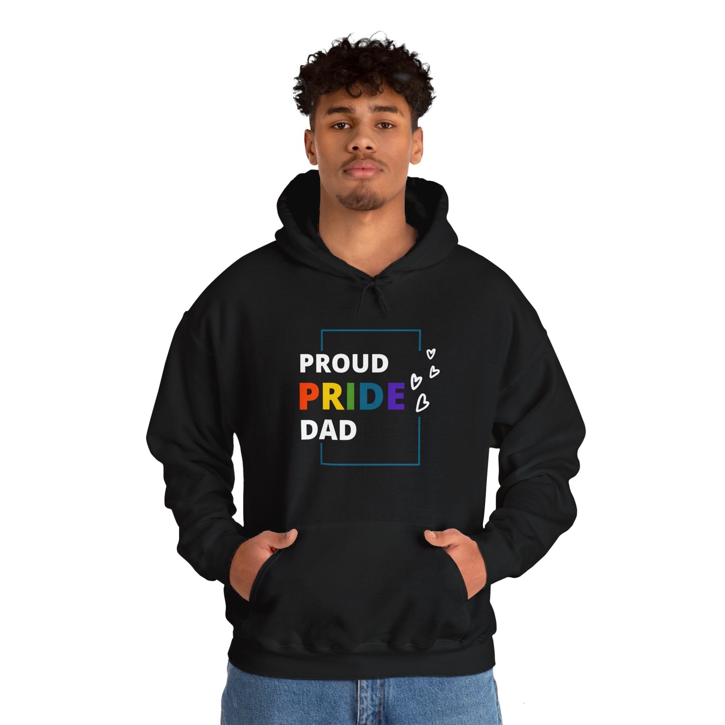 Proud Pride Dad Hooded Sweatshirt