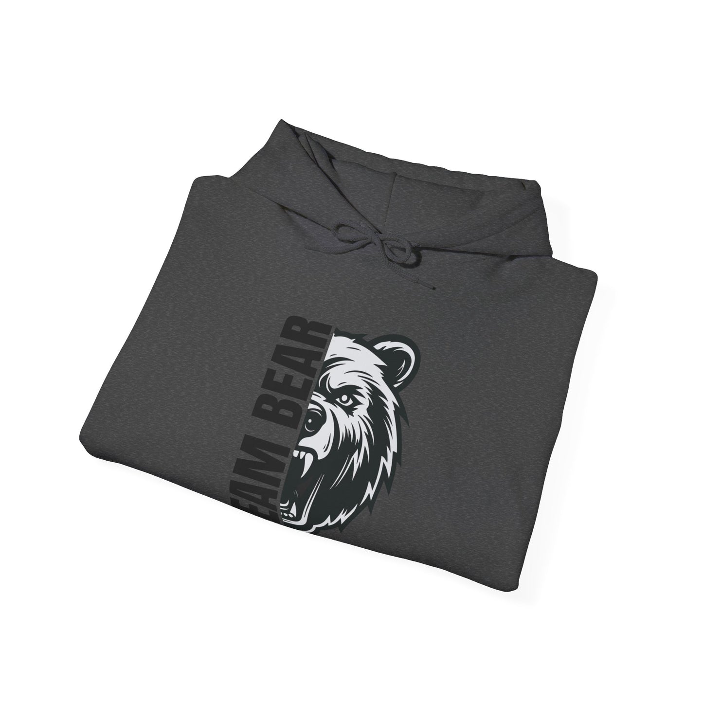 Women's "Team Bear" Hooded Sweatshirt - Black Lettering