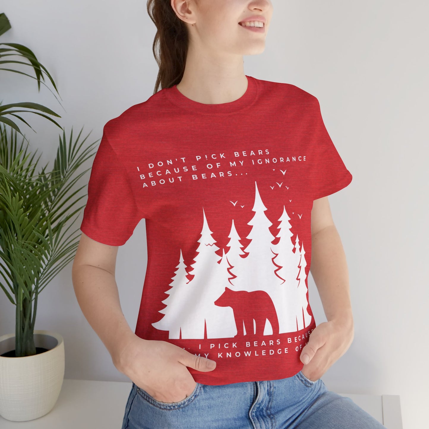 Women's Bear Quote Tee - White Graphic