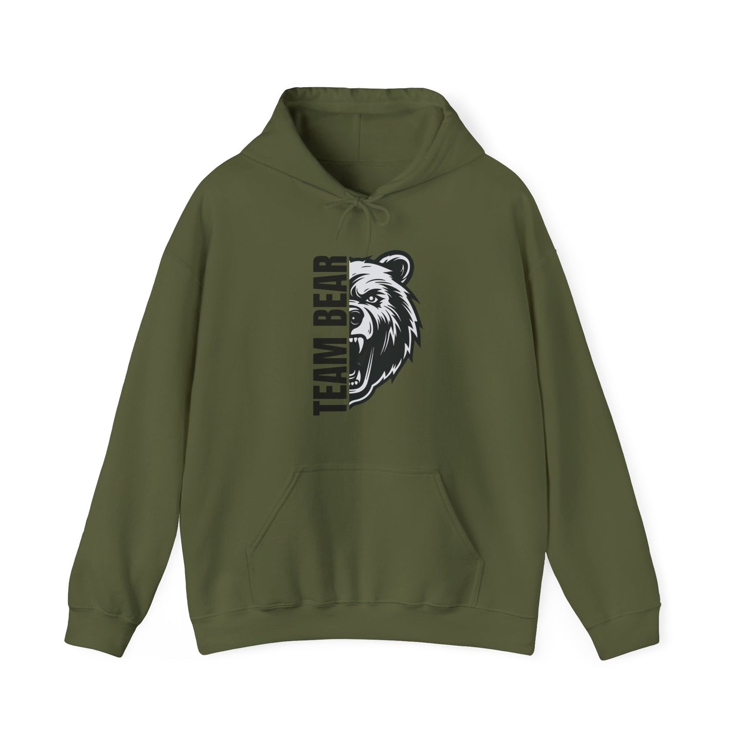 Women's "Team Bear" Hooded Sweatshirt - Black Lettering