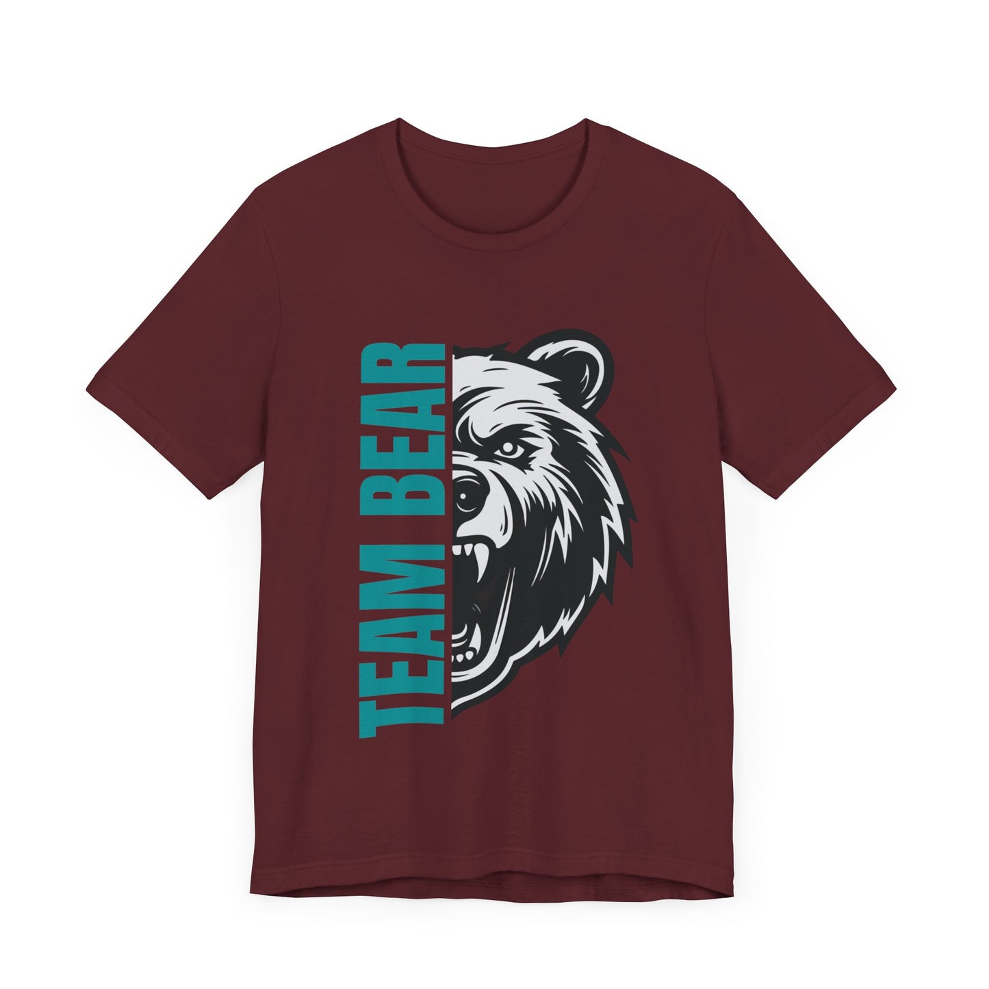Women's "Team Bear" Tee - Teal Lettering