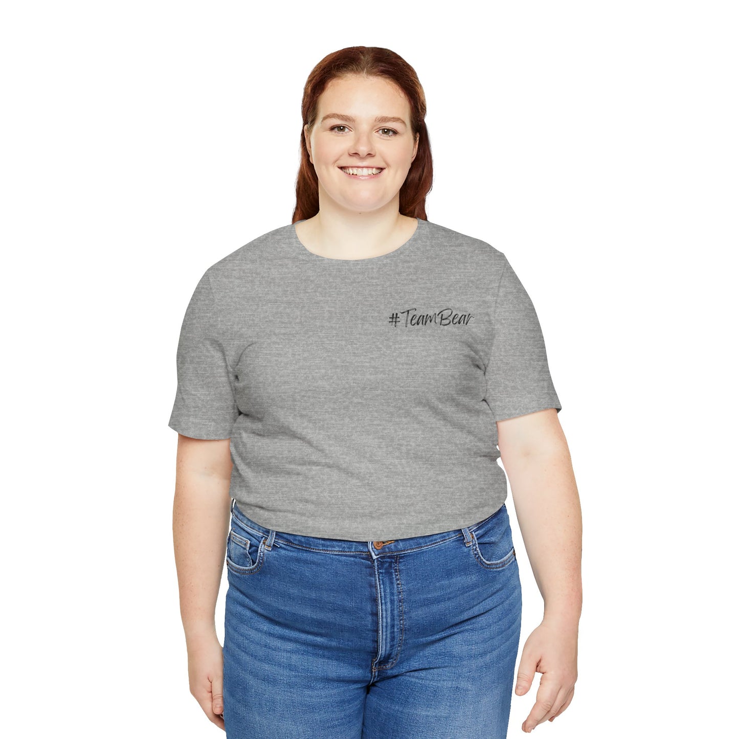 Women's Two-Sided Graphic "Team Bear" Tee - Black Graphics