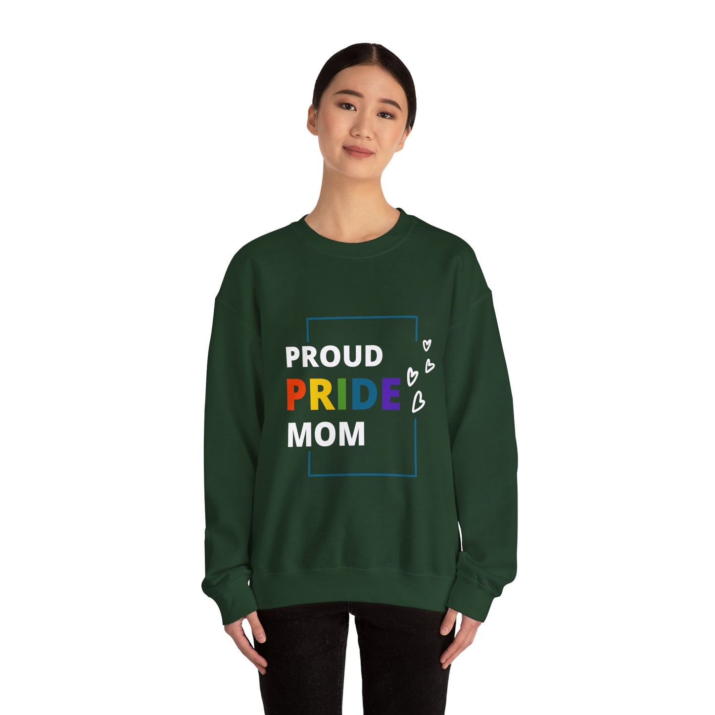 Proud Pride Mom Crewneck Sweatshirt