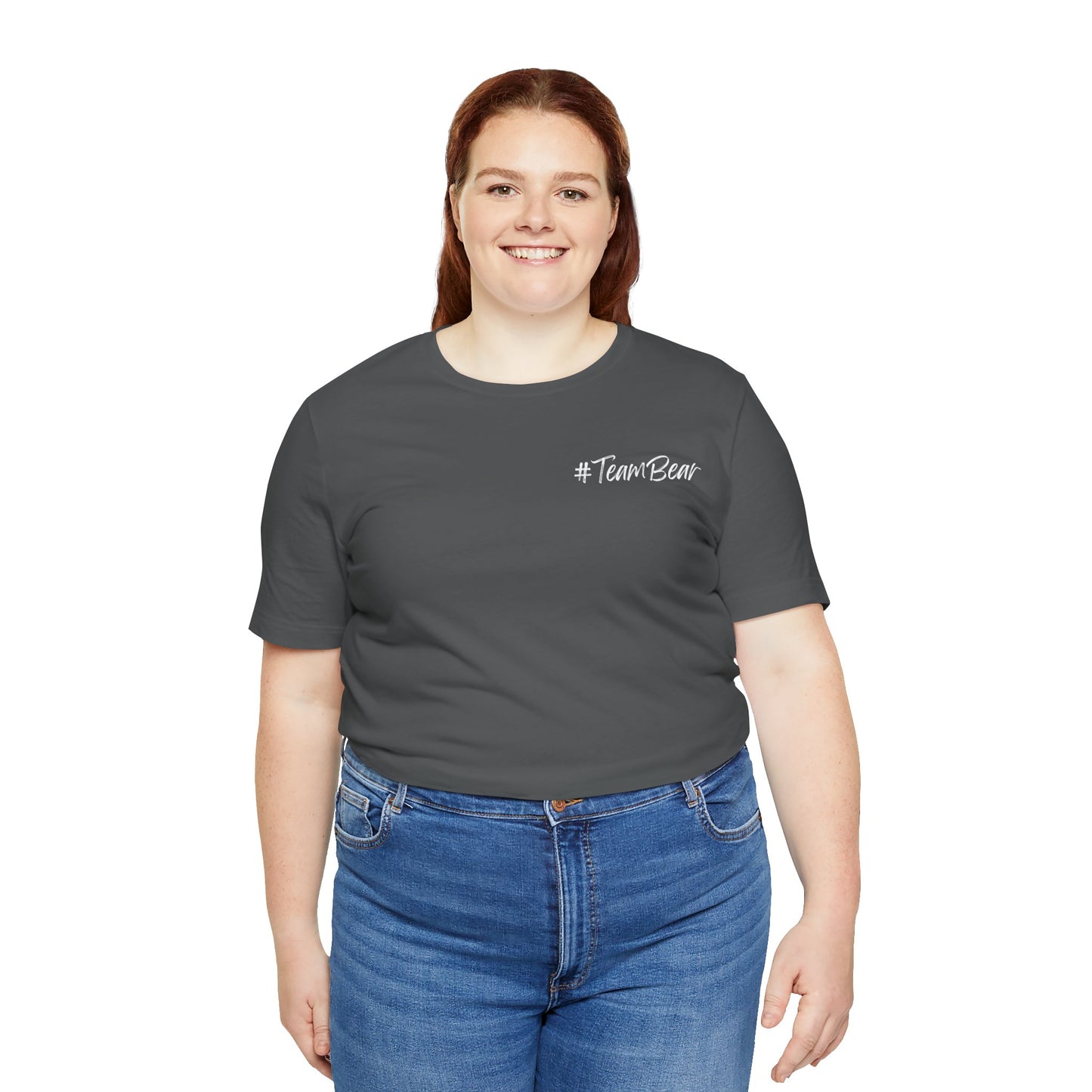 Women's Two-Sided Graphic "Team Bear" Tee - White Graphics