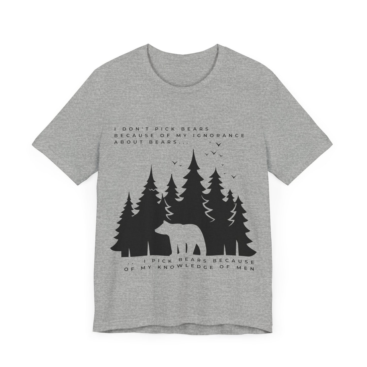 Women's Bear Quote Tee - Black Graphic