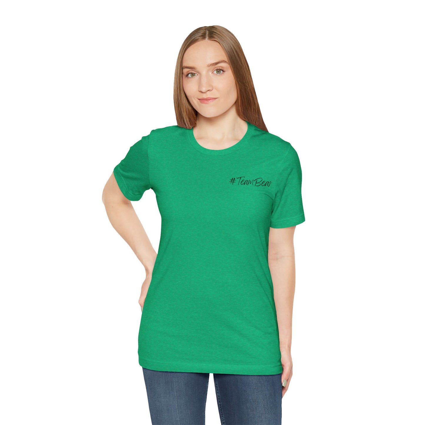 Women's Two-Sided Graphic "Team Bear" Tee - Black Graphics