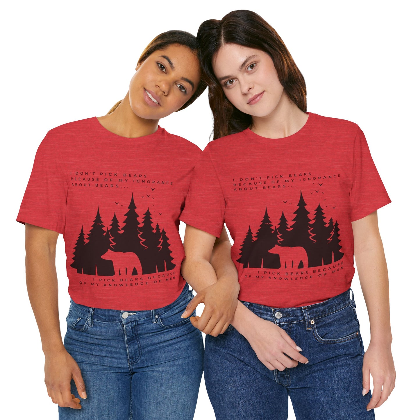 Women's Bear Quote Tee - Black Graphic