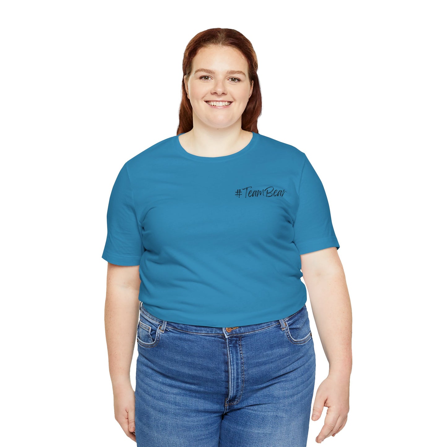 Women's Two-Sided Graphic "Team Bear" Tee - Black Graphics
