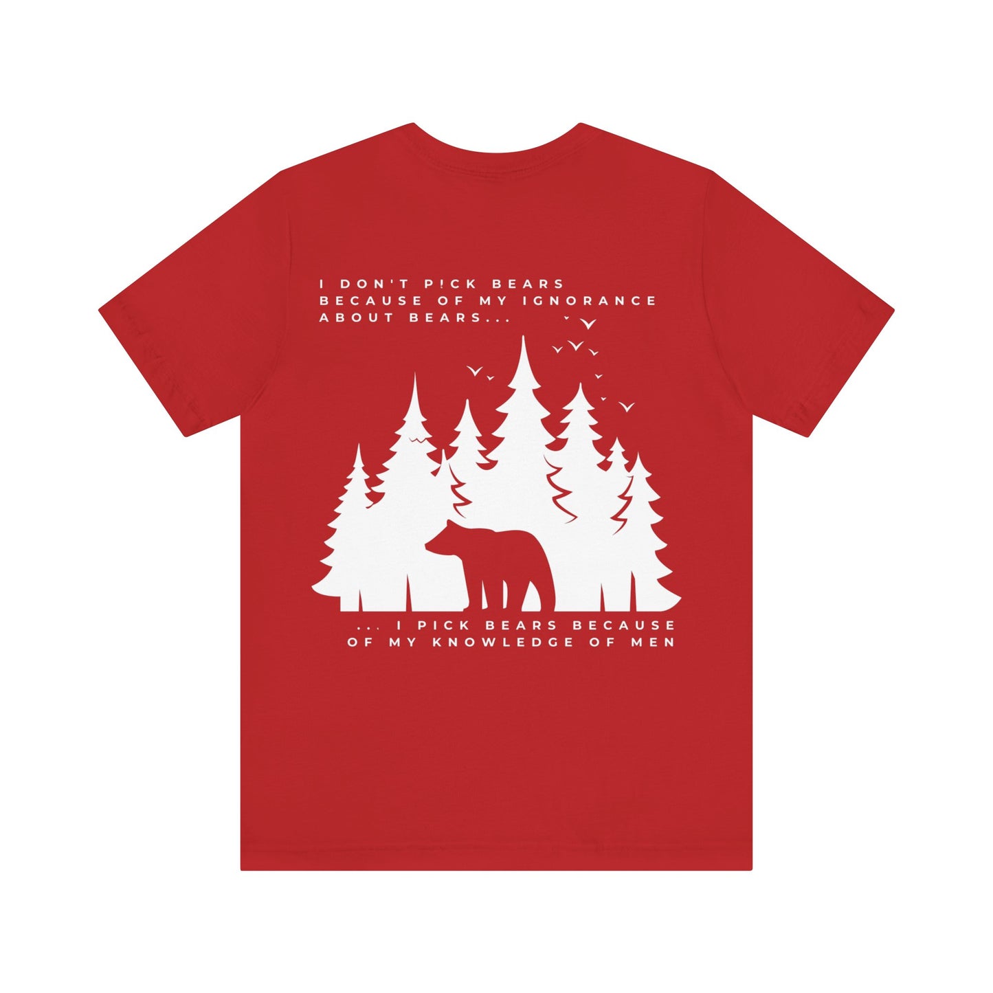 Women's Two-Sided Graphic "Team Bear" Tee - White Graphics