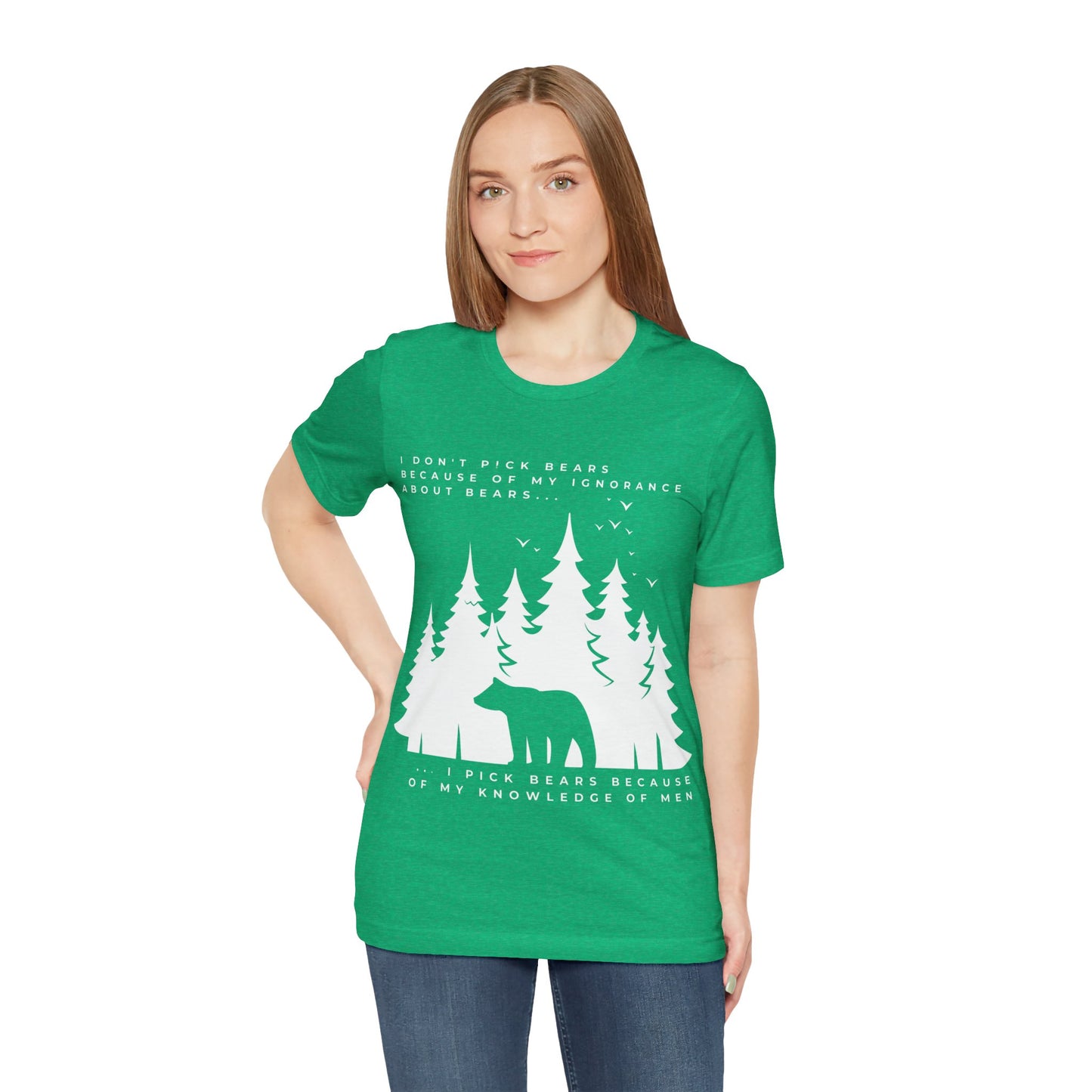 Women's Bear Quote Tee - White Graphic