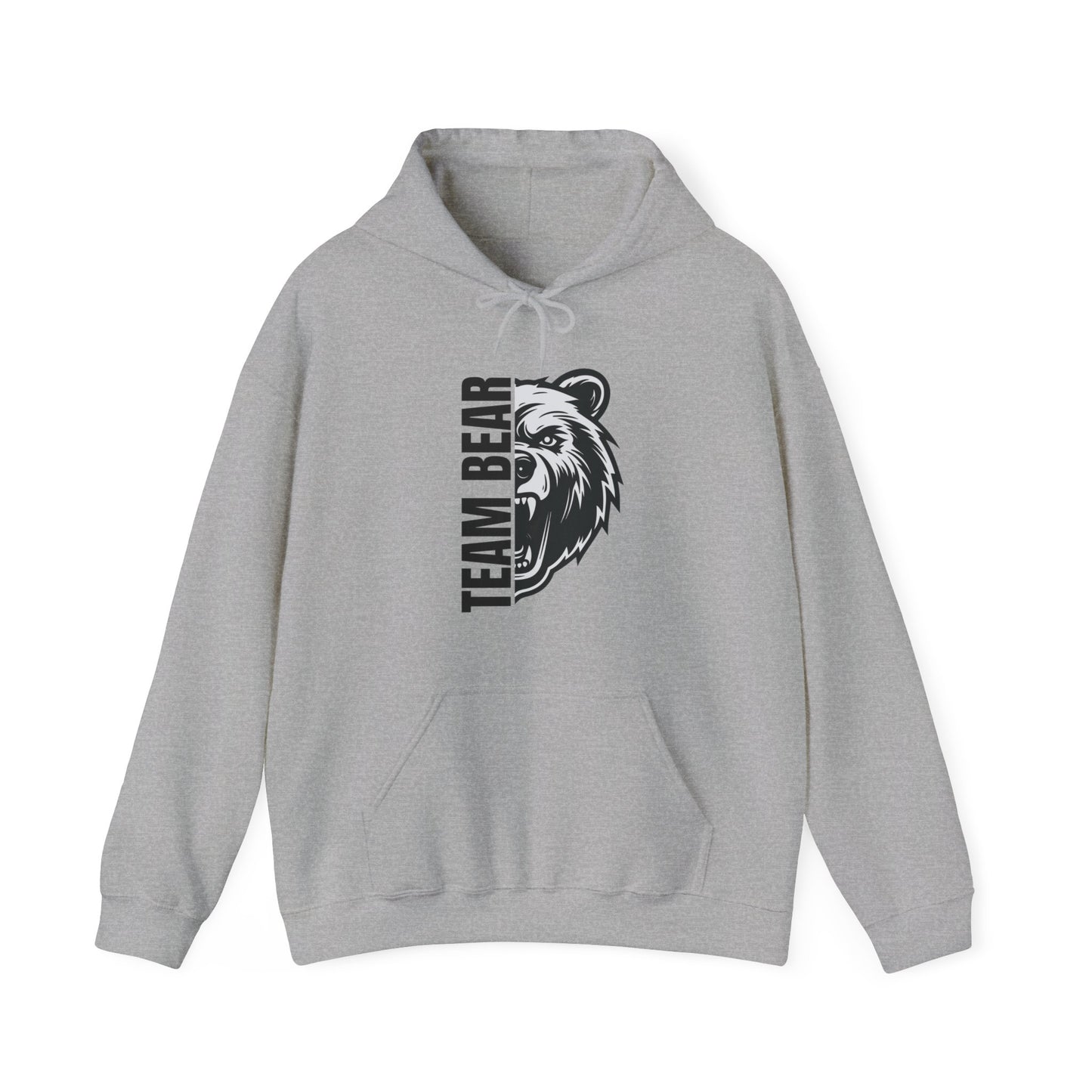 Women's "Team Bear" Hooded Sweatshirt - Black Lettering