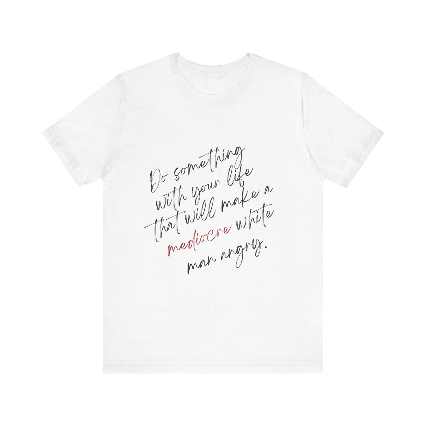 Women's Mediocre Man Short Sleeve Tee 2 - Black Graphic