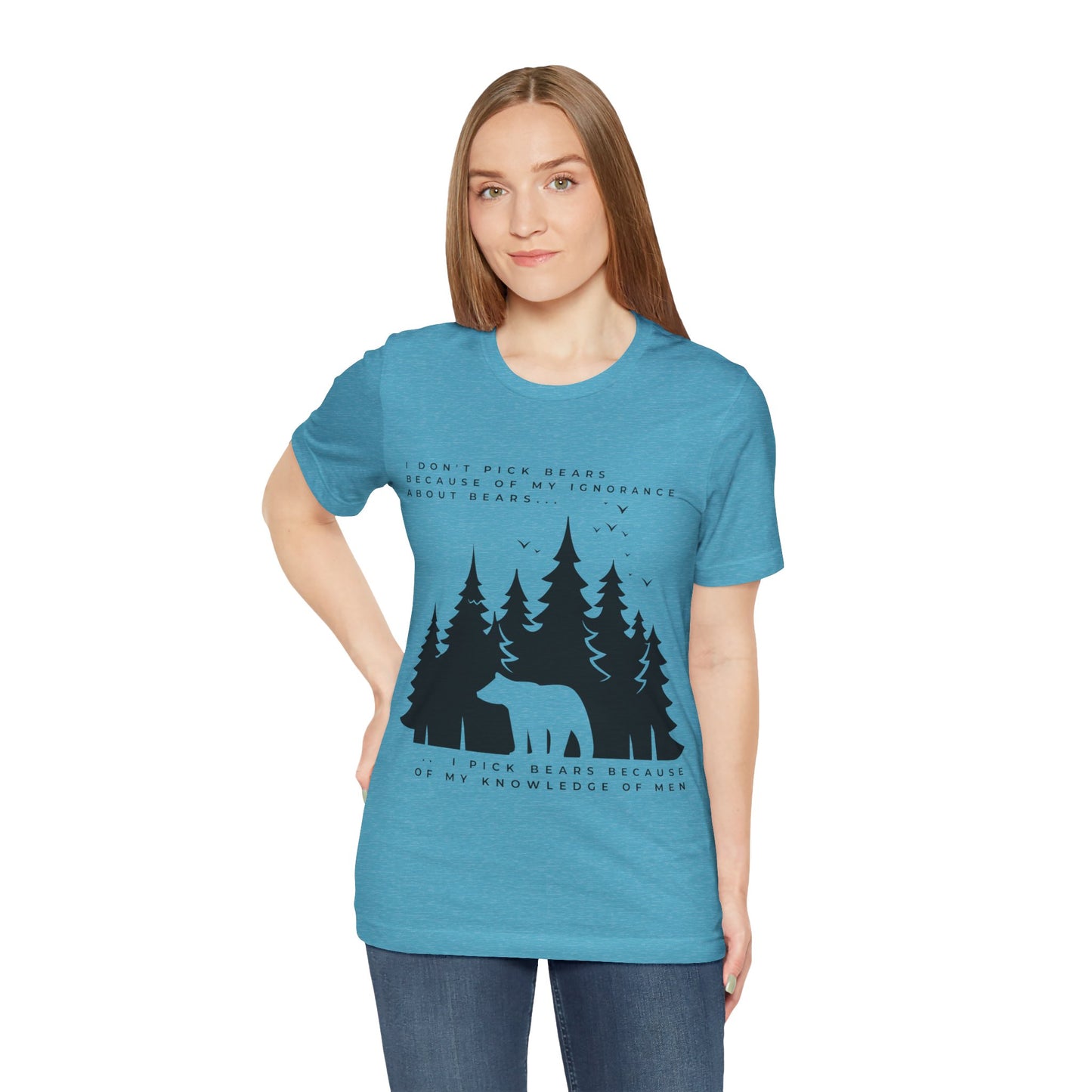 Women's Bear Quote Tee - Black Graphic
