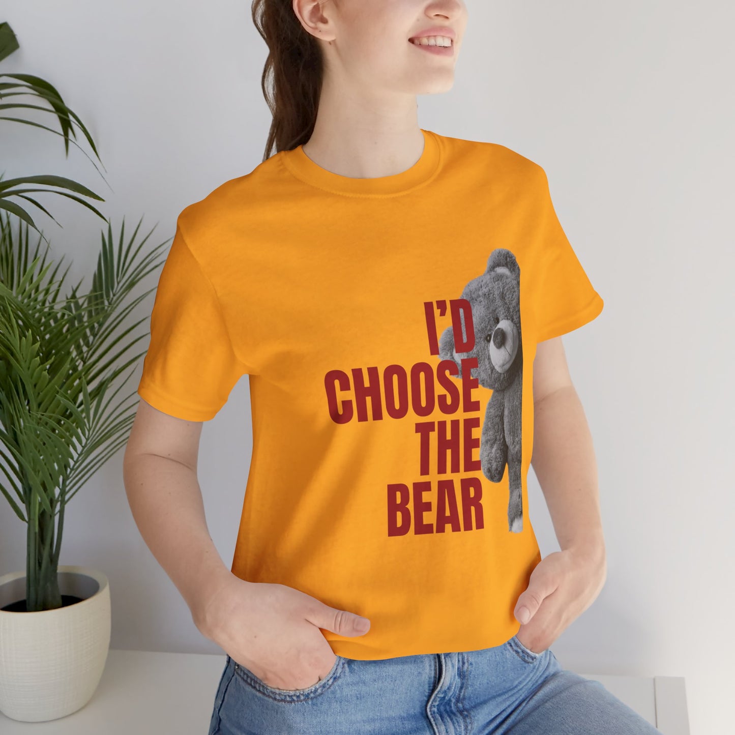 Women's Teddy Bear Tee - Red Writing