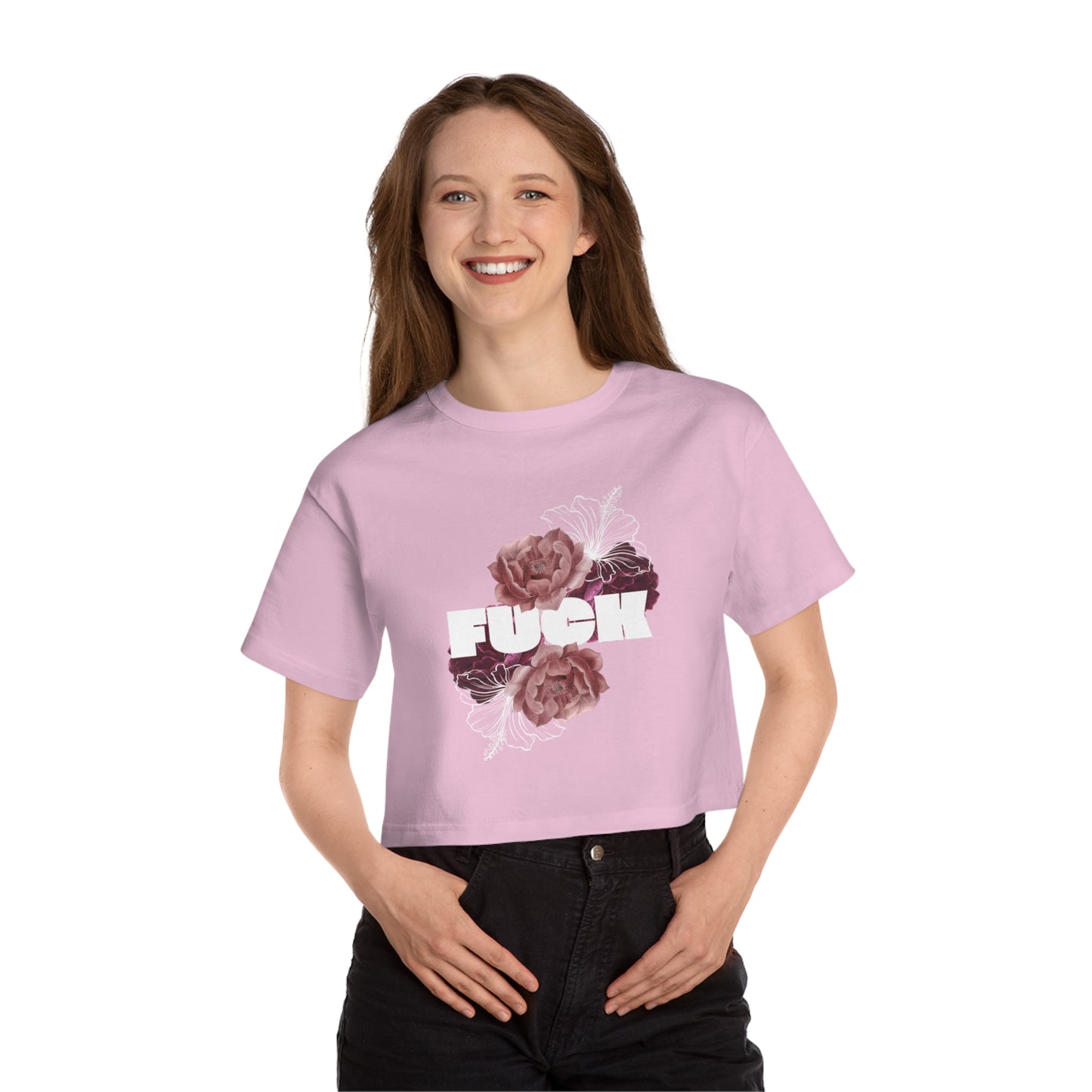 Women's Floral F*ck Cropped T-Shirt