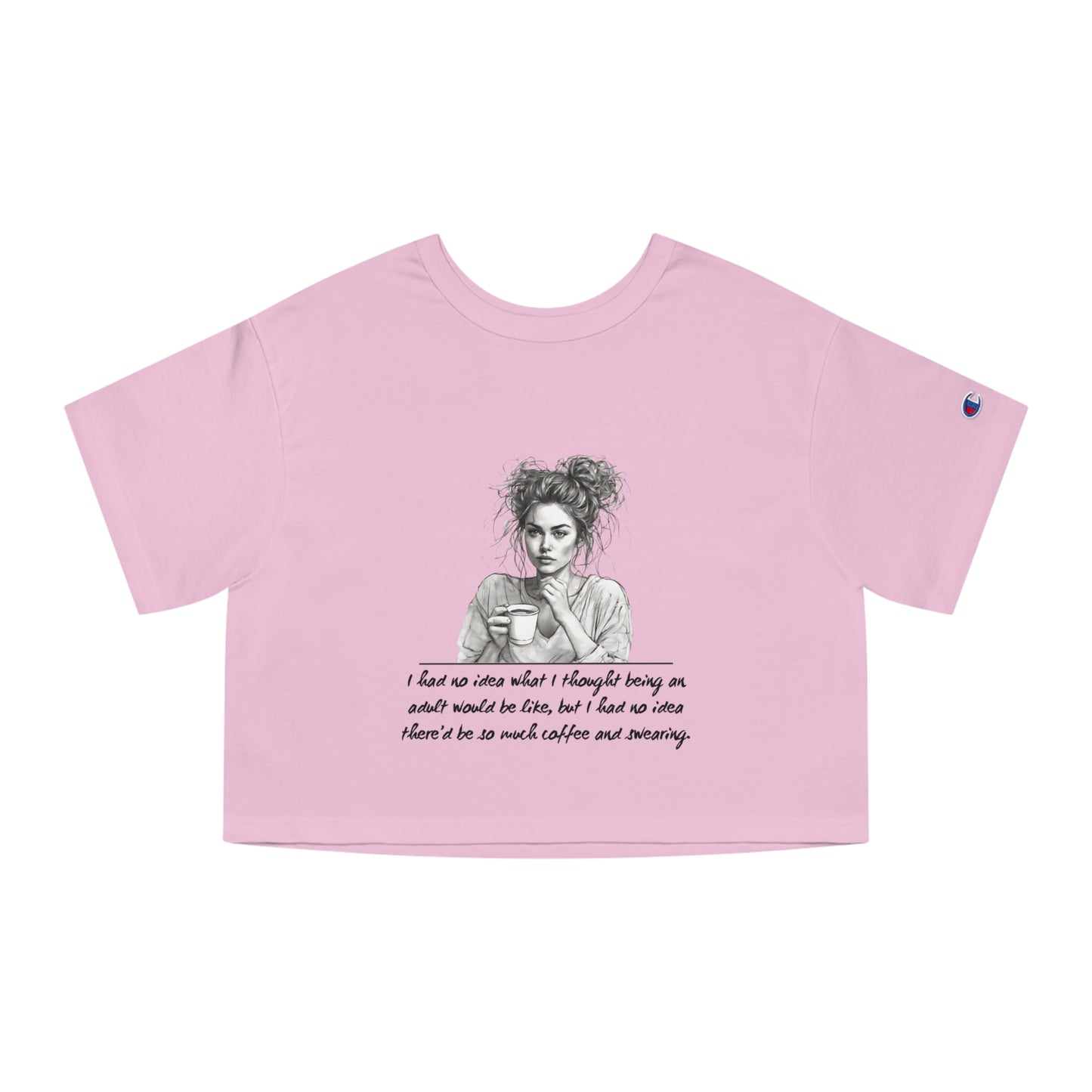 Coffee and Swearing Cropped T-Shirt