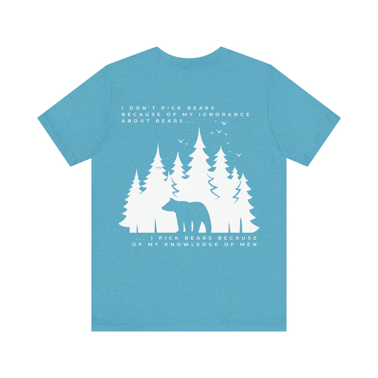 Women's Two-Sided Graphic "Team Bear" Tee - White Graphics
