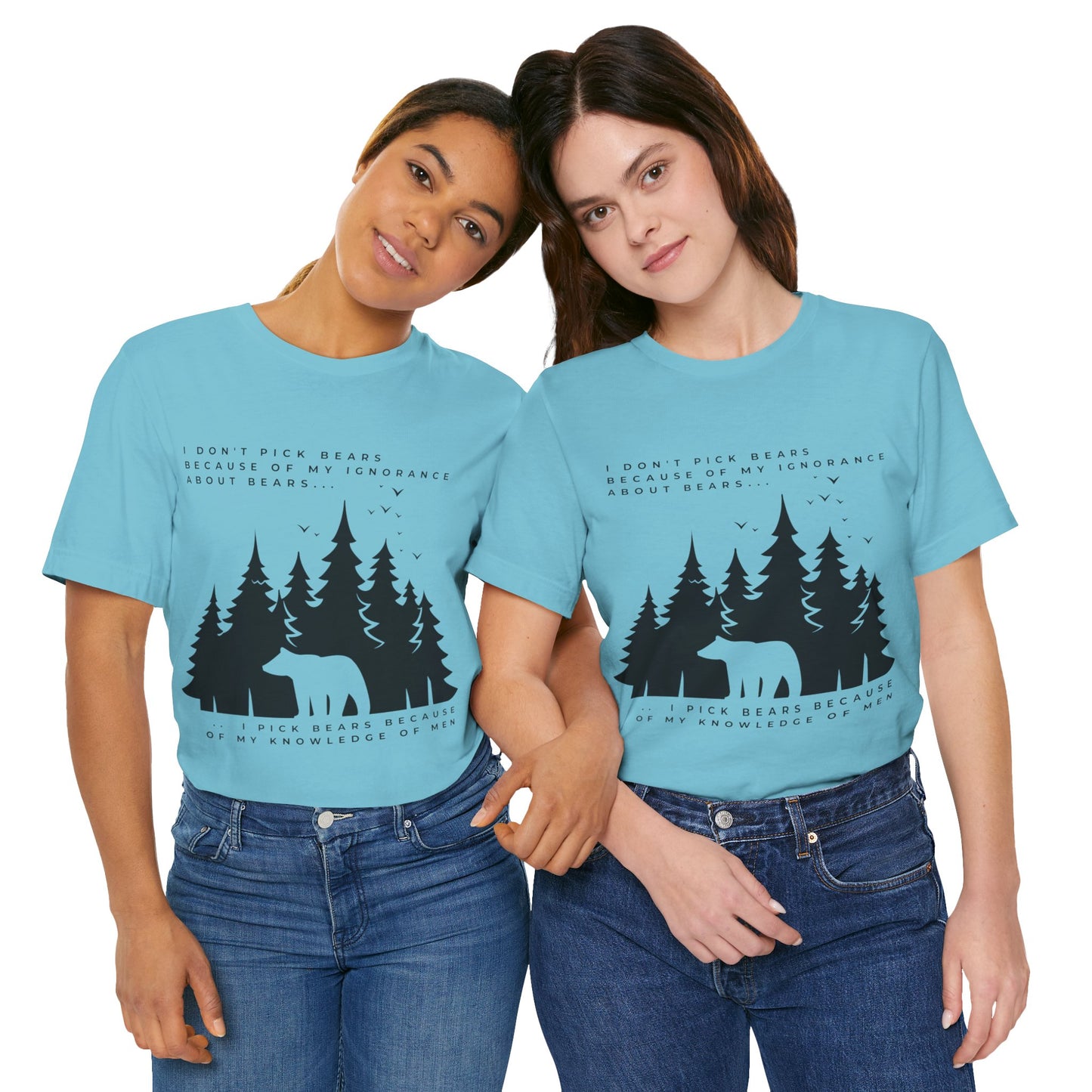 Women's Bear Quote Tee - Black Graphic