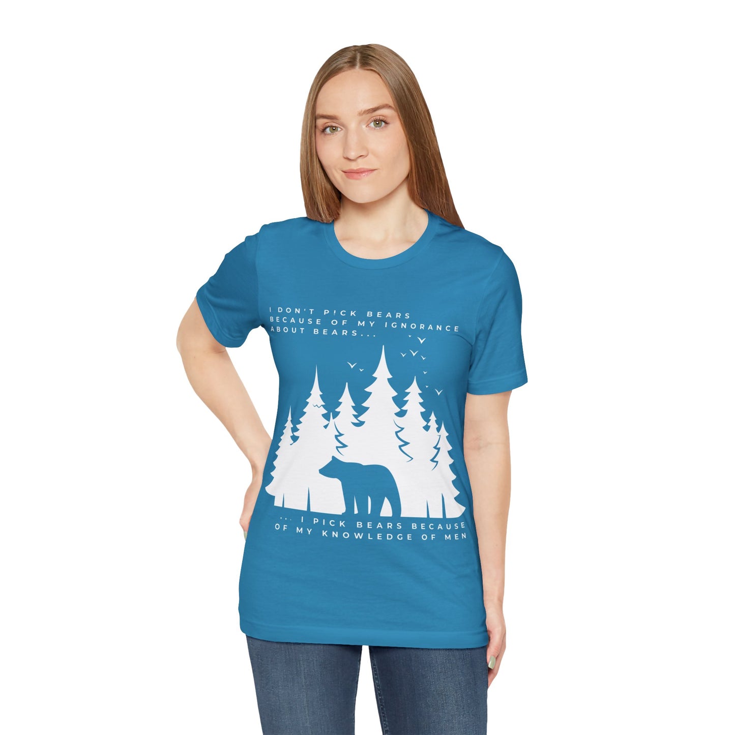 Women's Bear Quote Tee - White Graphic