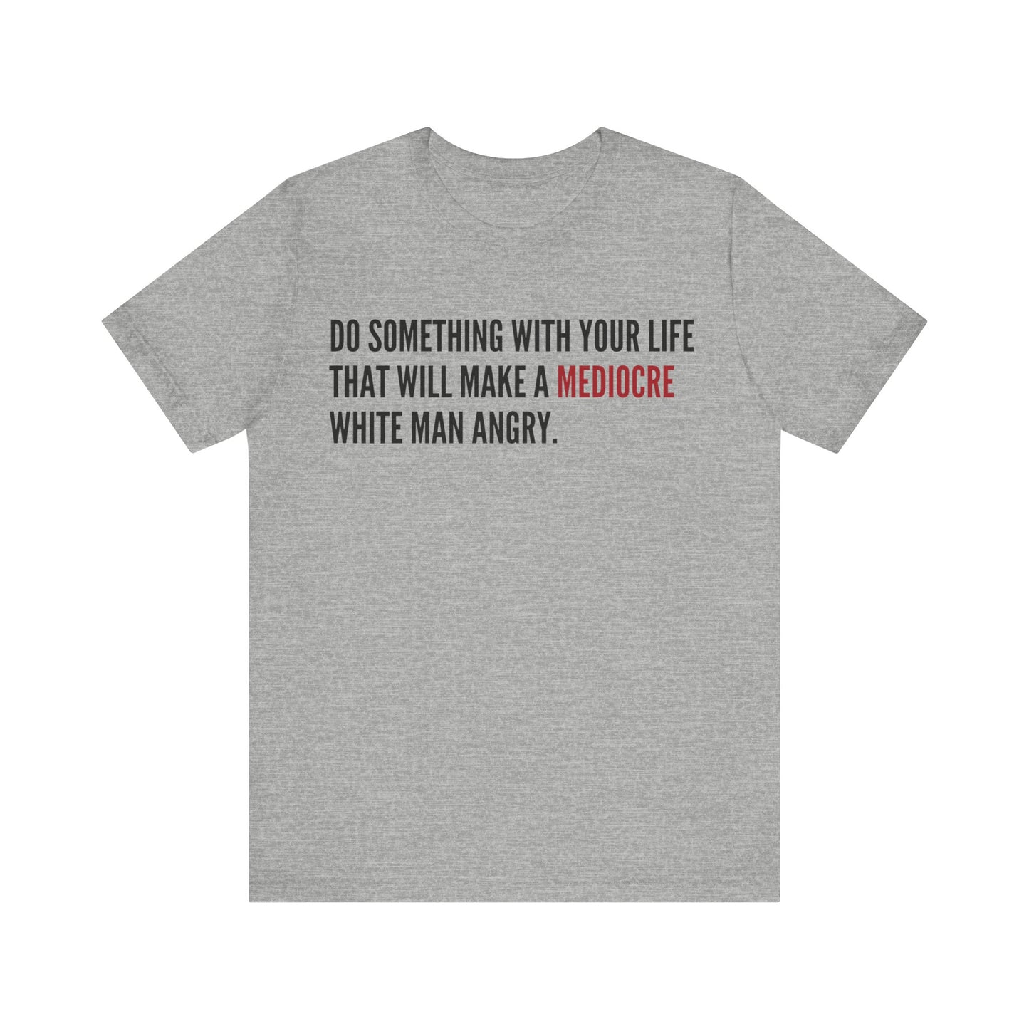 Women's Mediocre Man Short Sleeve Tee - Black Graphic