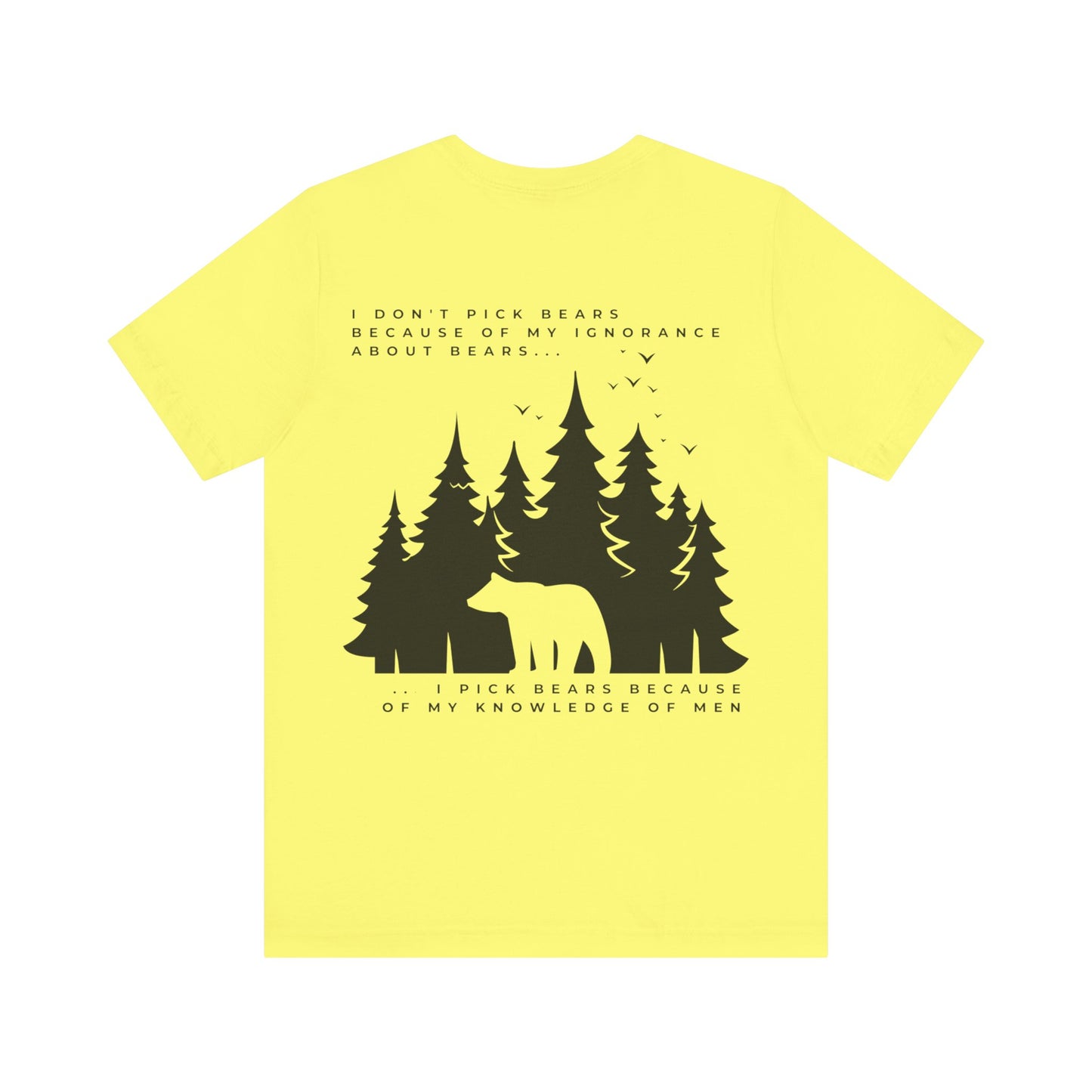 Women's Two-Sided Graphic "Team Bear" Tee - Black Graphics