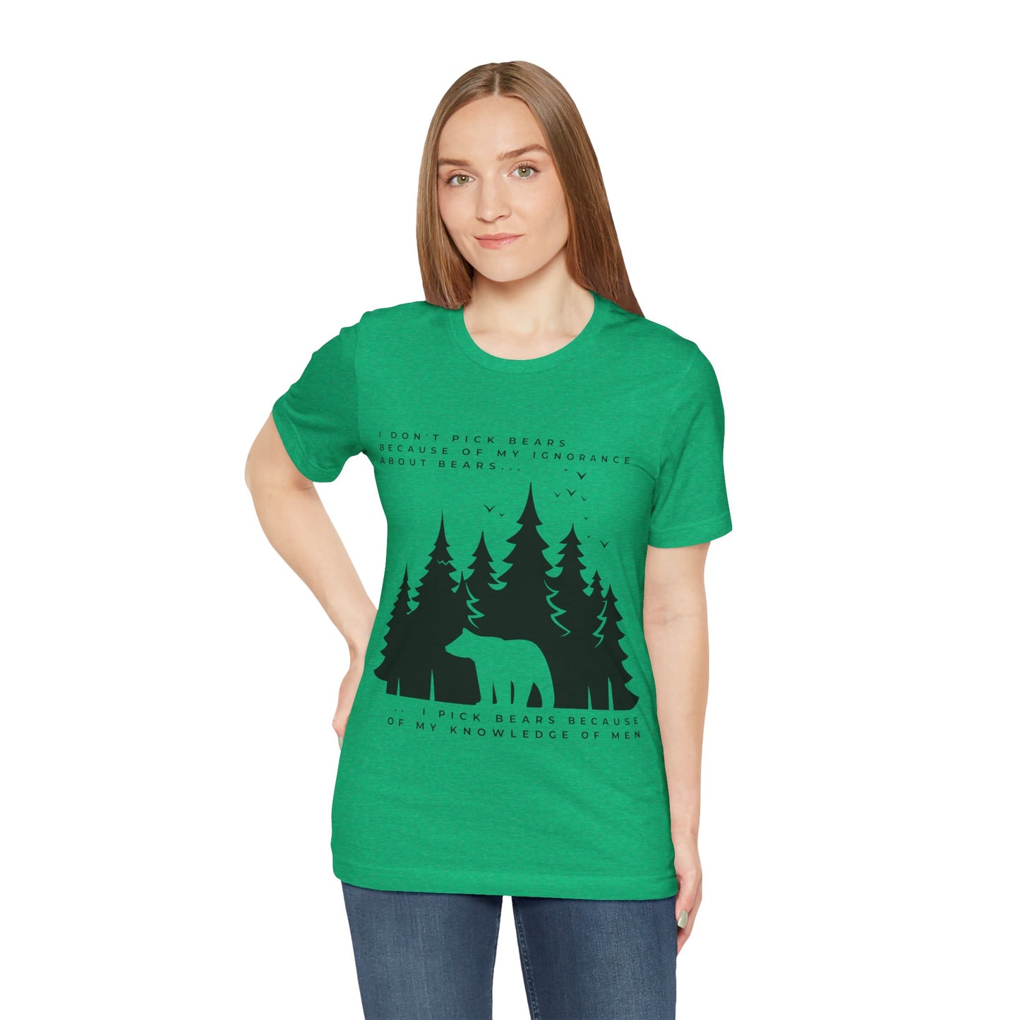 Women's Bear Quote Tee - Black Graphic