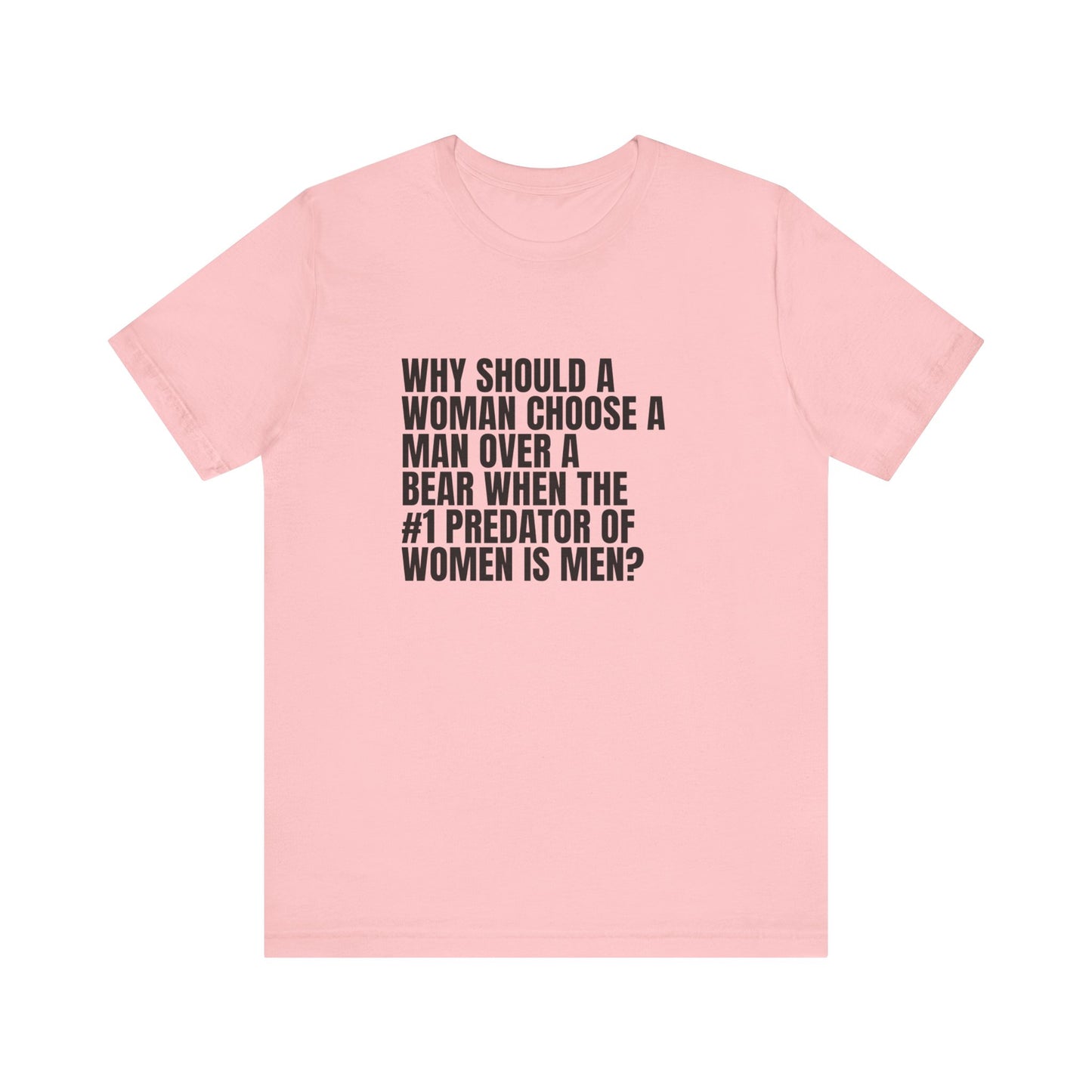Women's Man v. Bear Tee - Black Writing