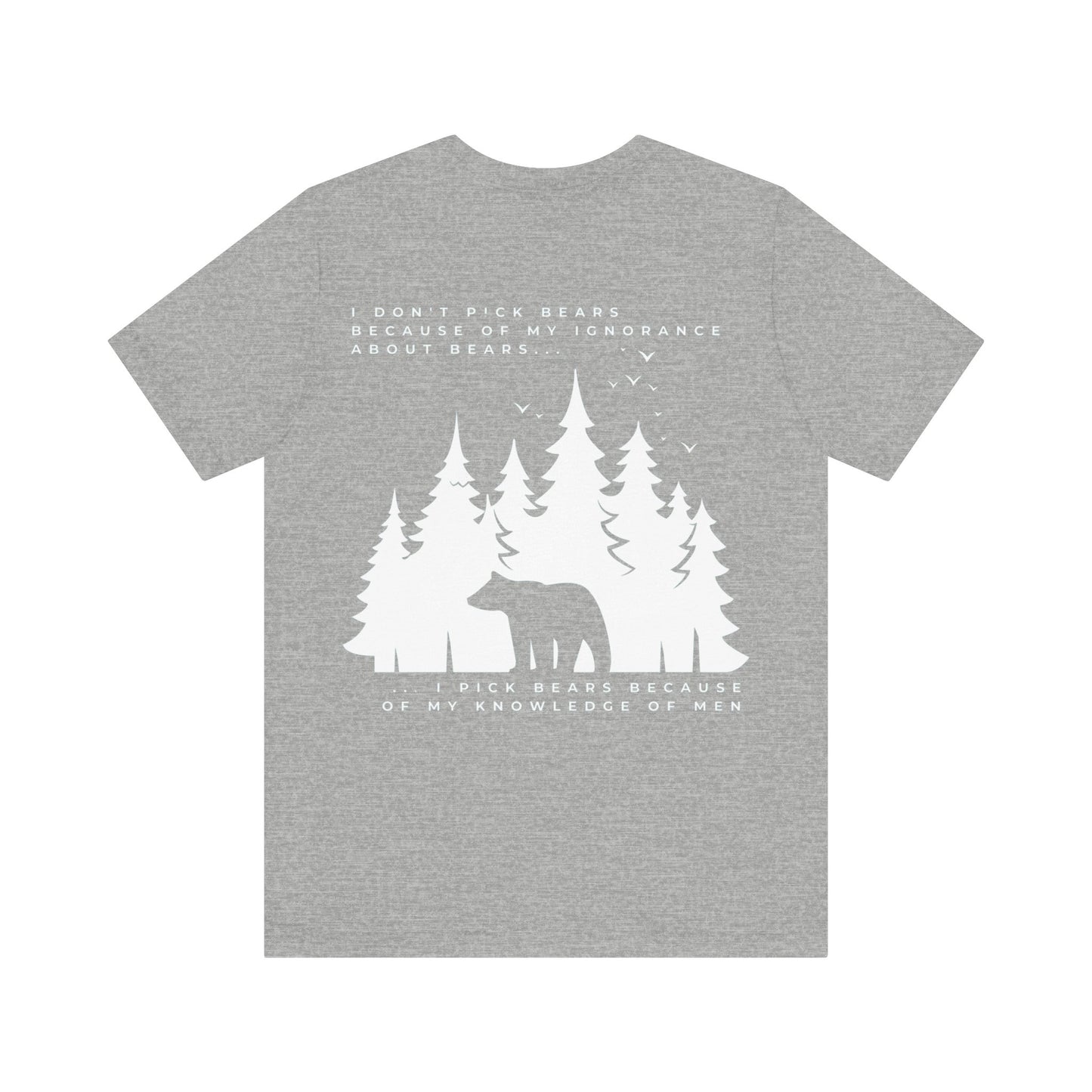 Women's Two-Sided Graphic "Team Bear" Tee - White Graphics