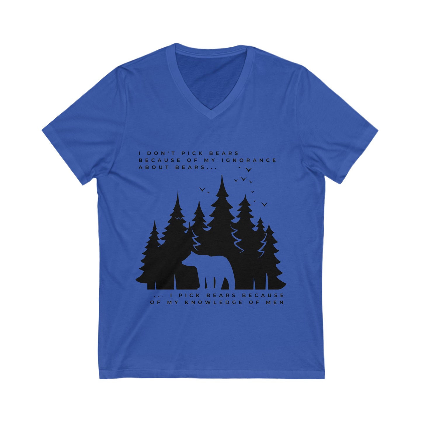 Women's Bear in Woods Short Sleeve V-Neck Tee