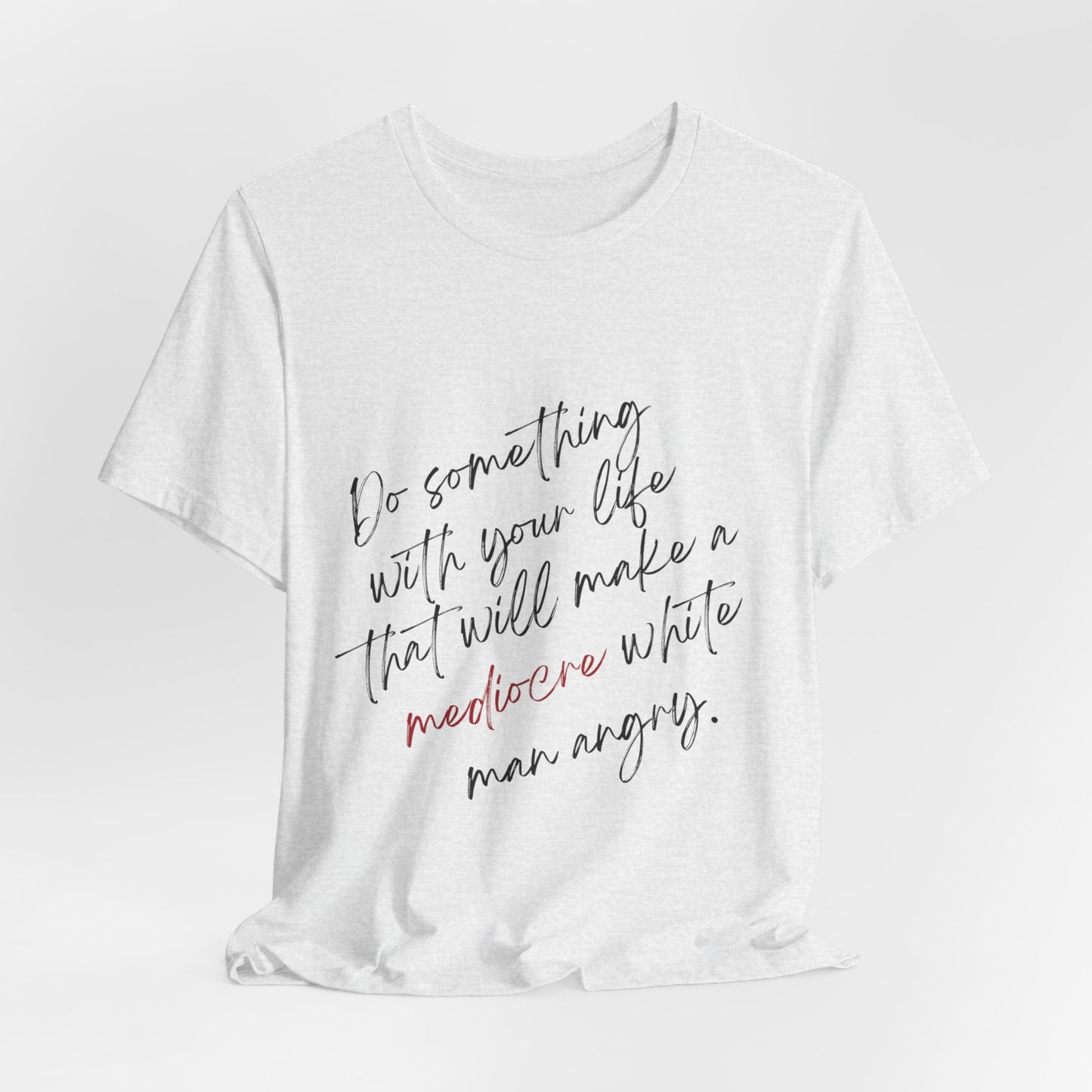 Women's Mediocre Man Short Sleeve Tee 2 - Black Graphic