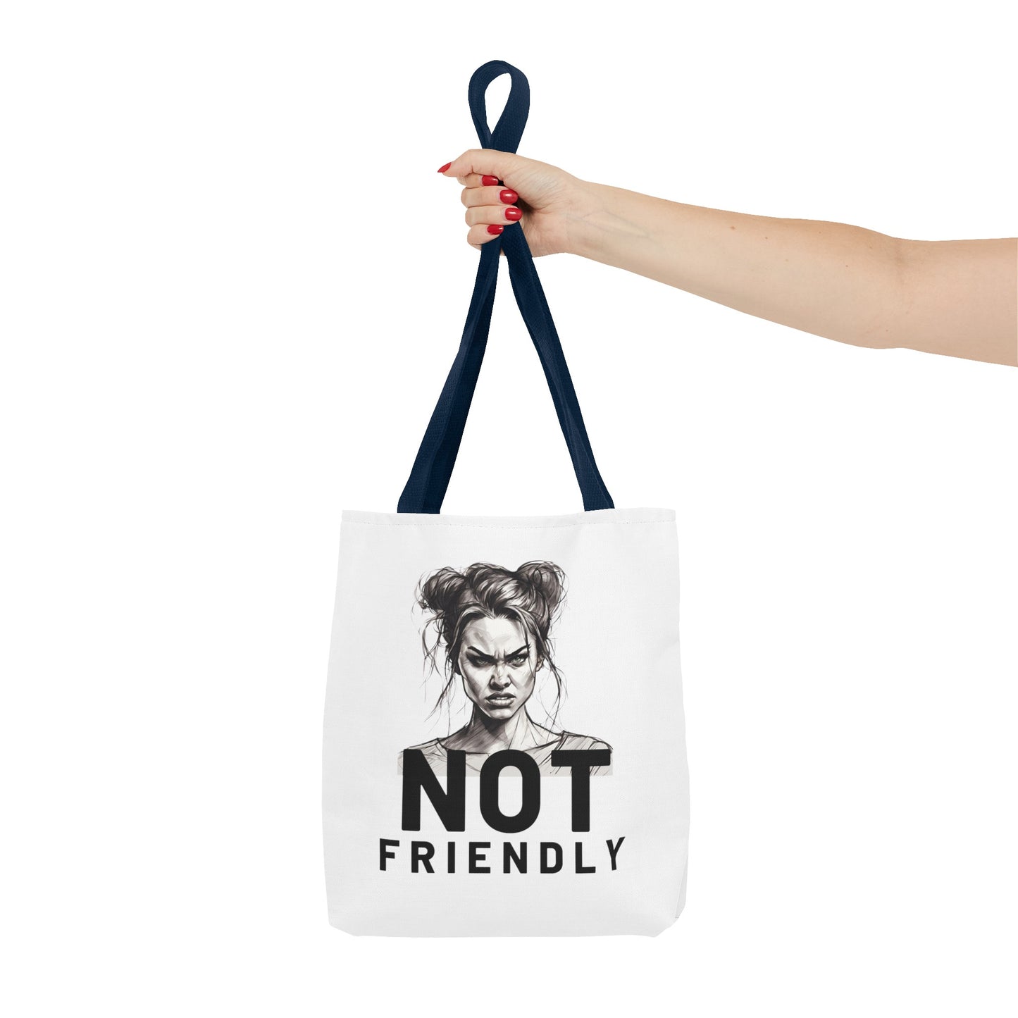 Not Friendly Tote Bag (AOP)