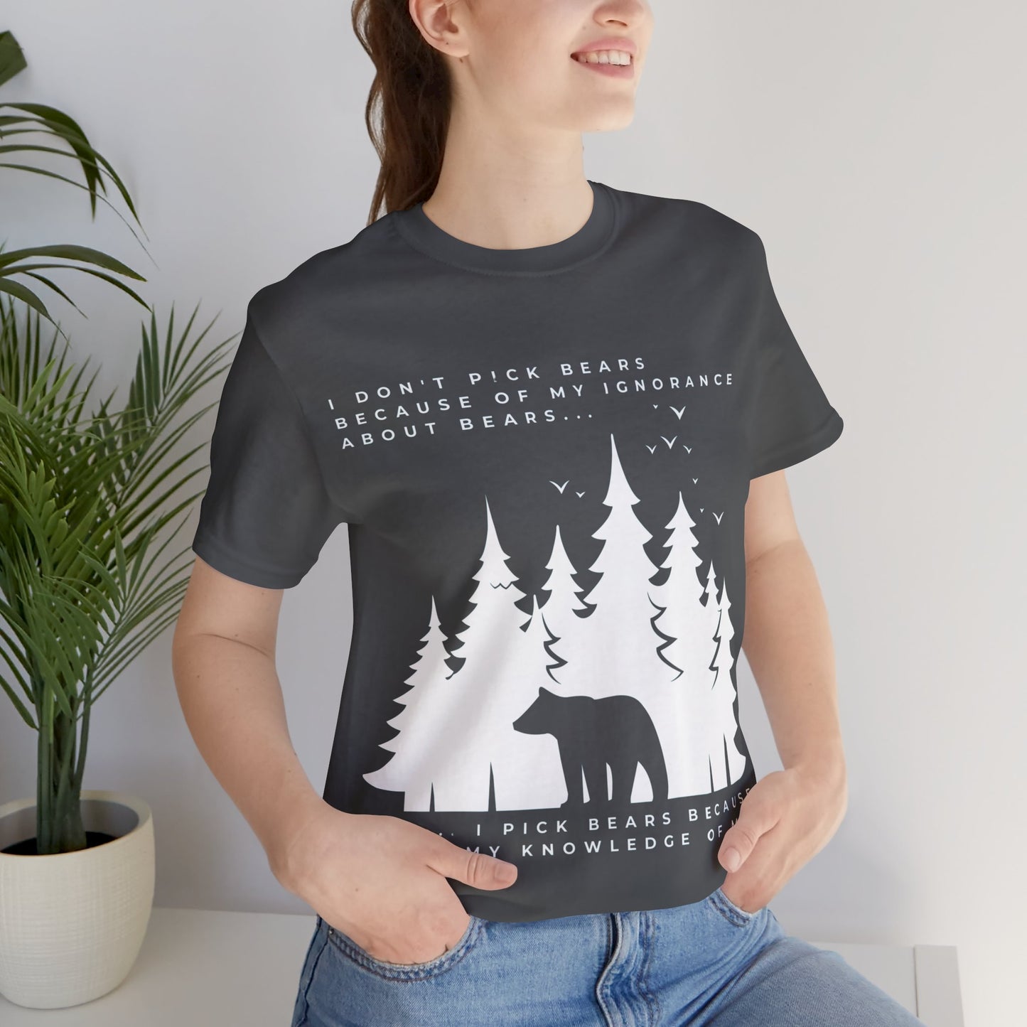 Women's Bear Quote Tee - White Graphic