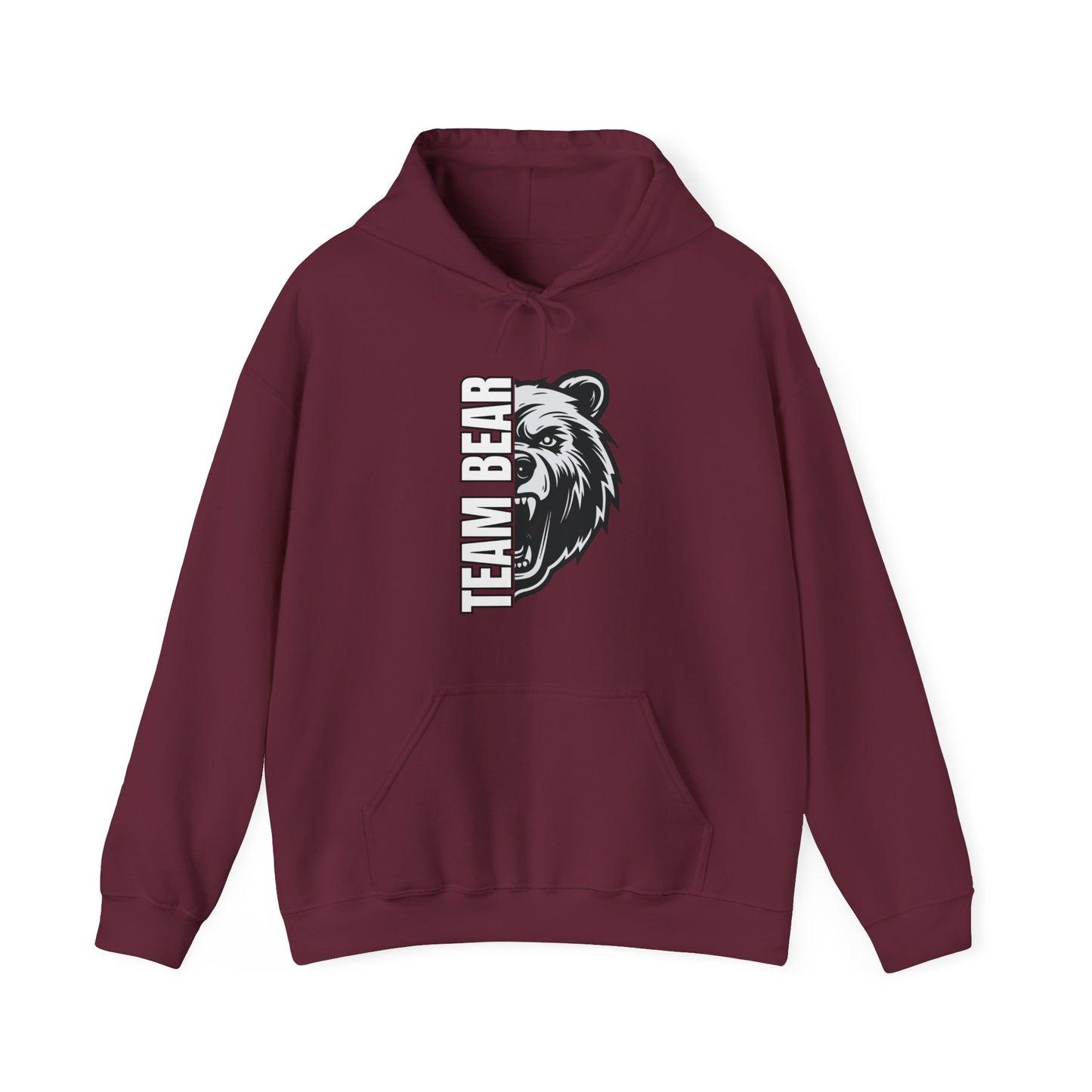 Women's "Team Bear" Hooded Sweatshirt - White Lettering