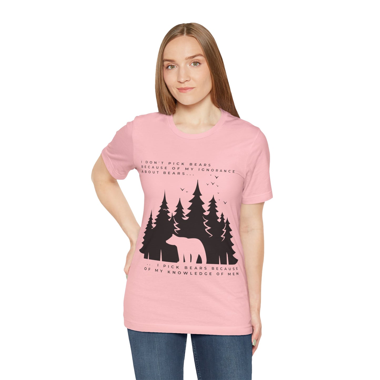 Women's Bear Quote Tee - Black Graphic