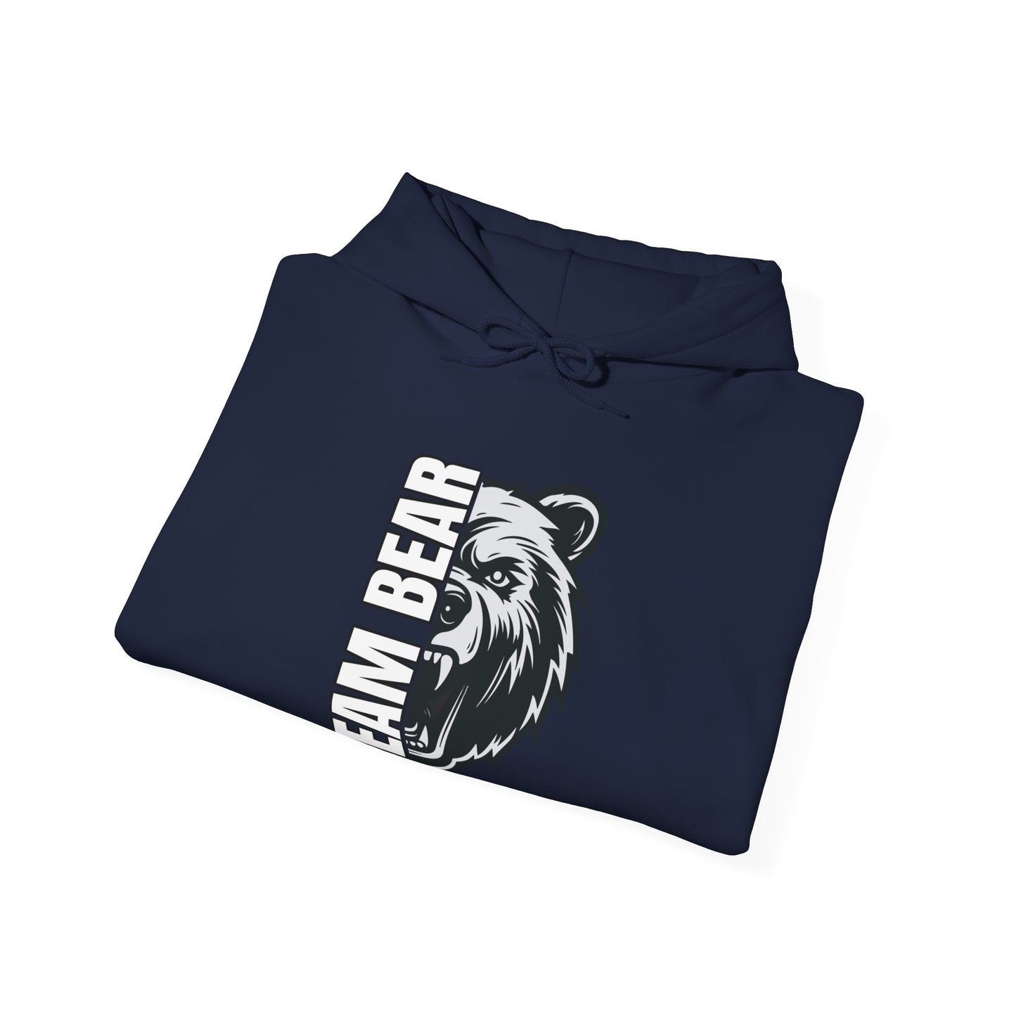 Women's "Team Bear" Hooded Sweatshirt - White Lettering