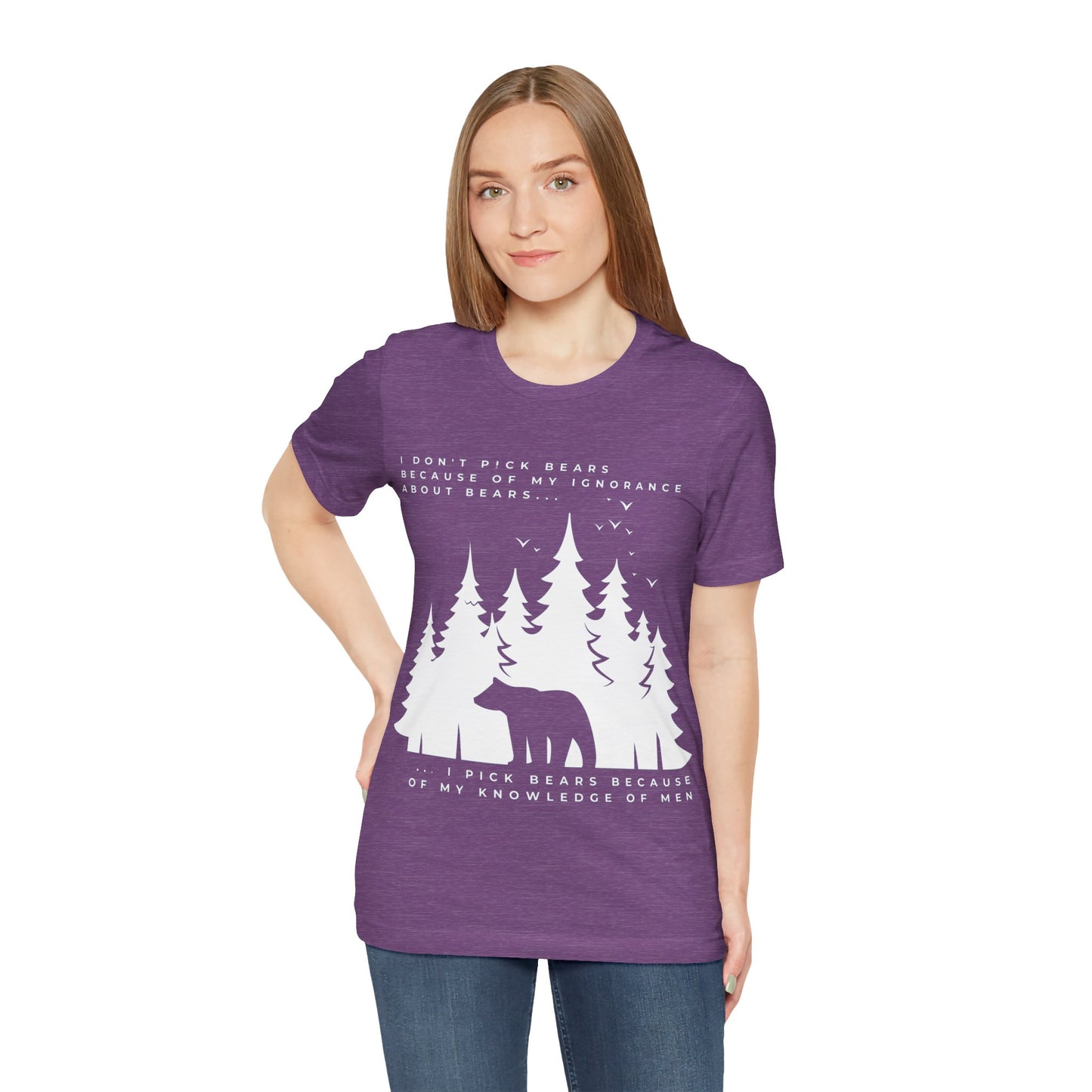 Women's Bear Quote Tee - White Graphic