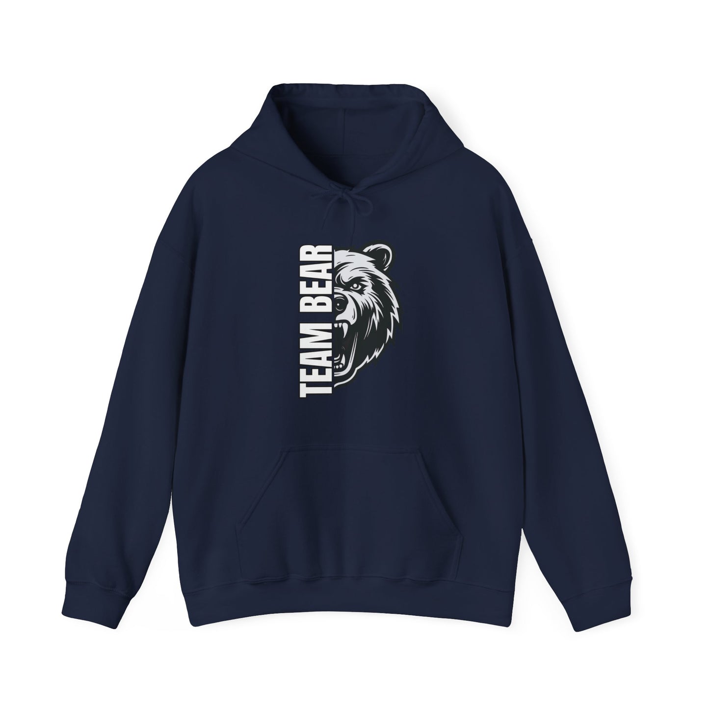 Women's "Team Bear" Hooded Sweatshirt - White Lettering