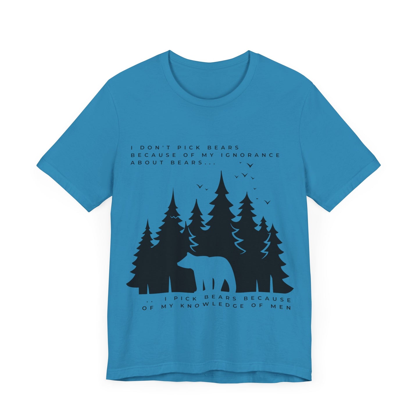 Women's Bear Quote Tee - Black Graphic