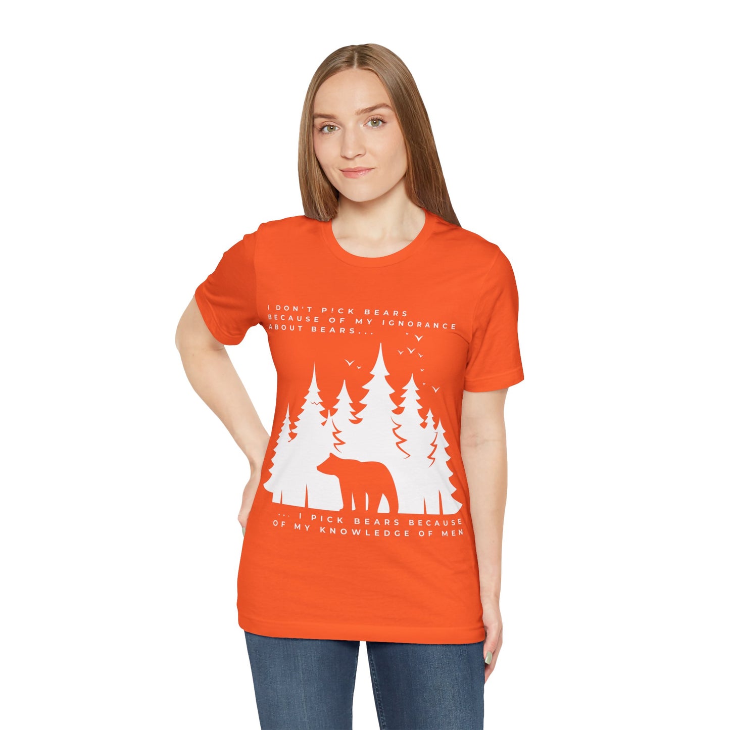Women's Bear Quote Tee - White Graphic