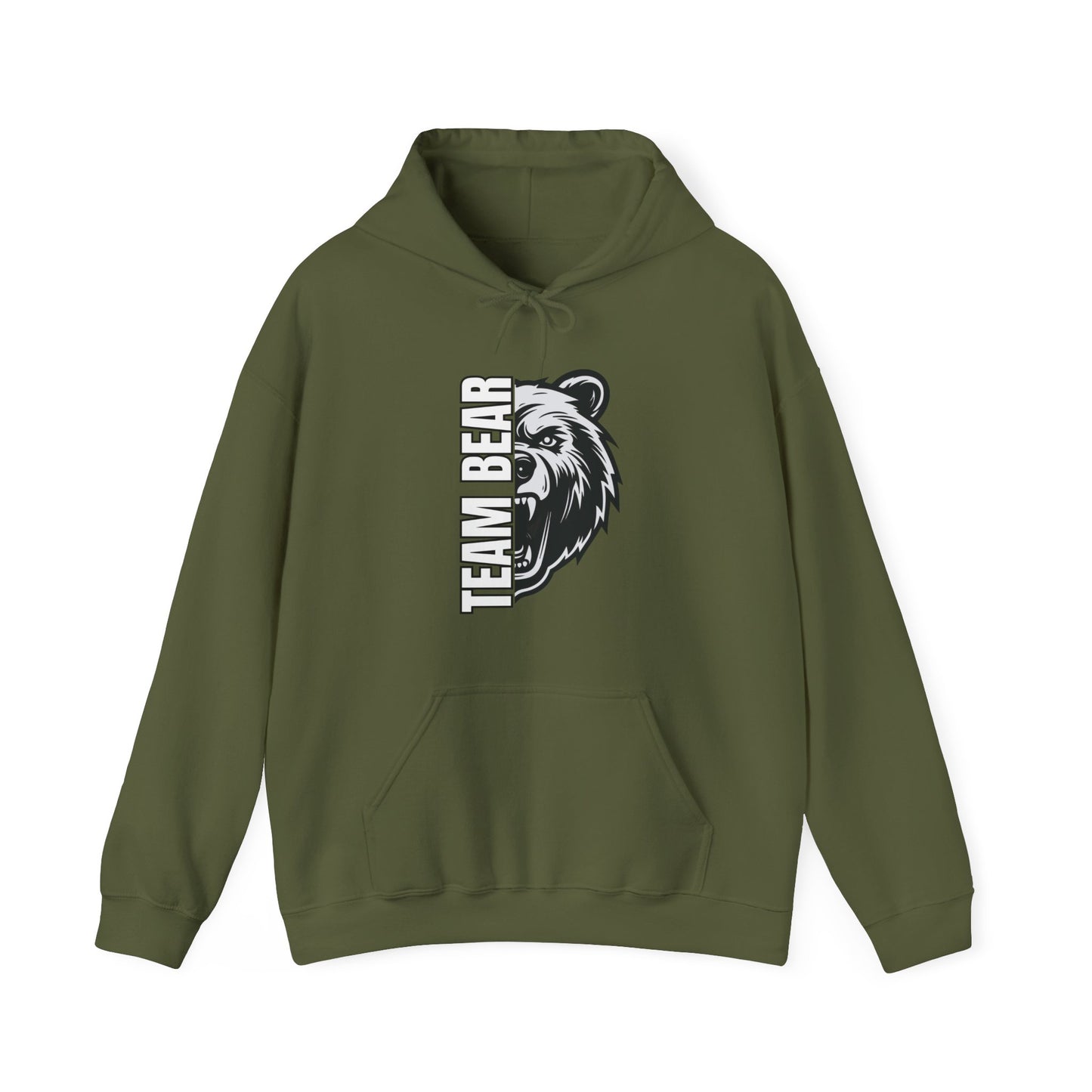 Women's "Team Bear" Hooded Sweatshirt - White Lettering