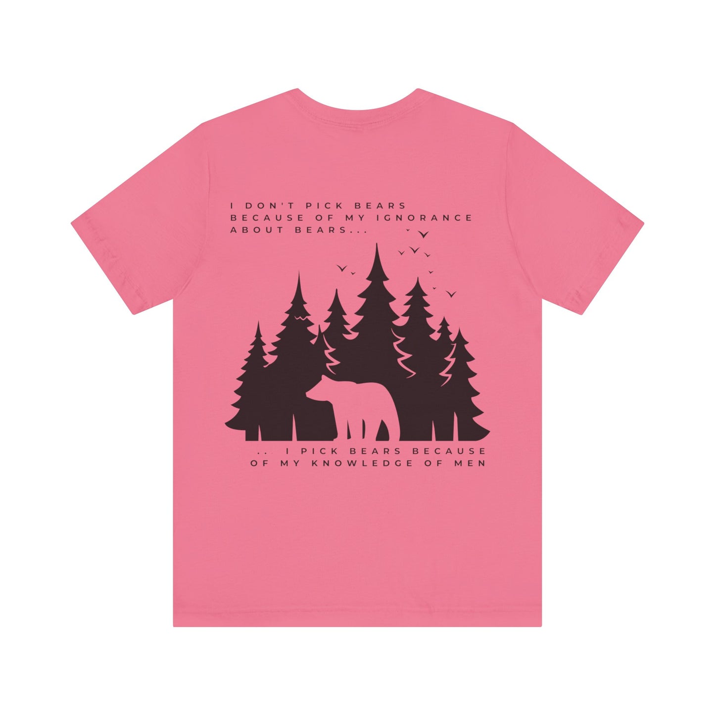 Women's Two-Sided Graphic "Team Bear" Tee - Black Graphics