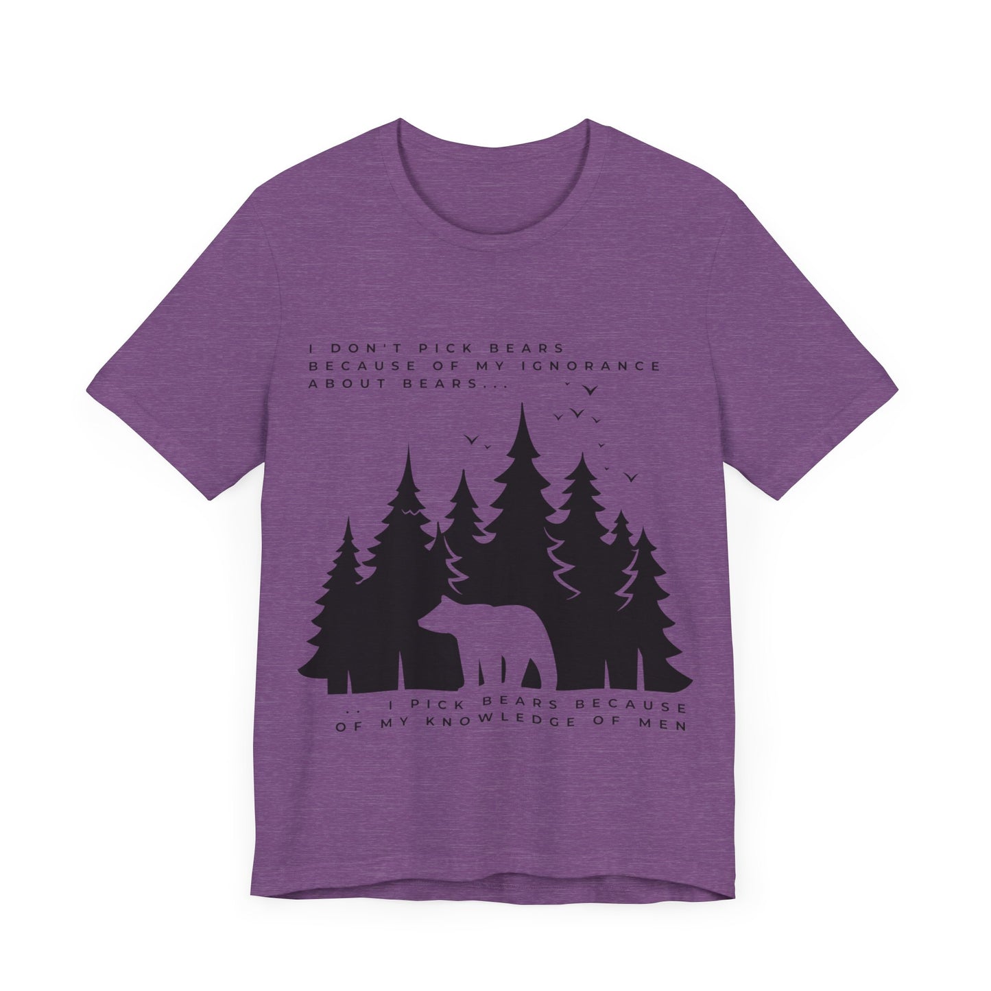 Women's Bear Quote Tee - Black Graphic