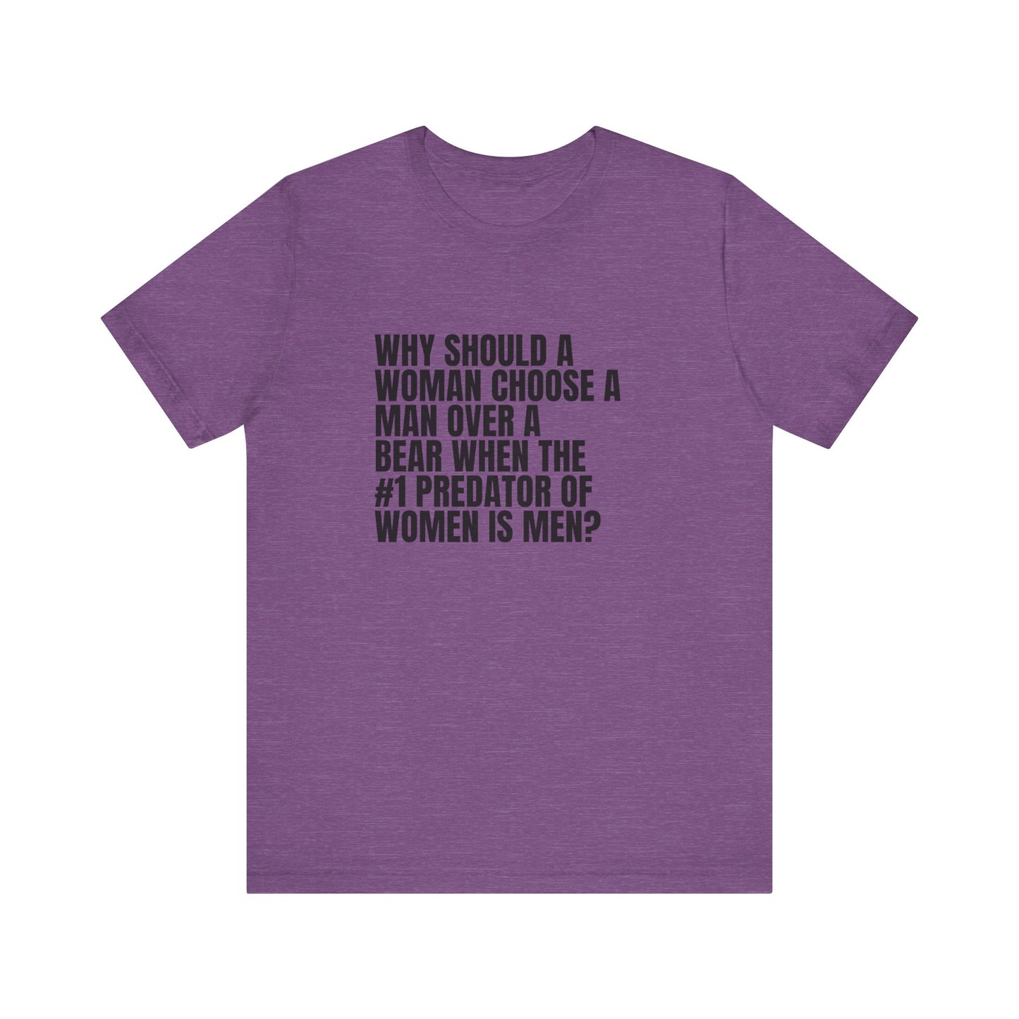 Women's Man v. Bear Tee - Black Writing