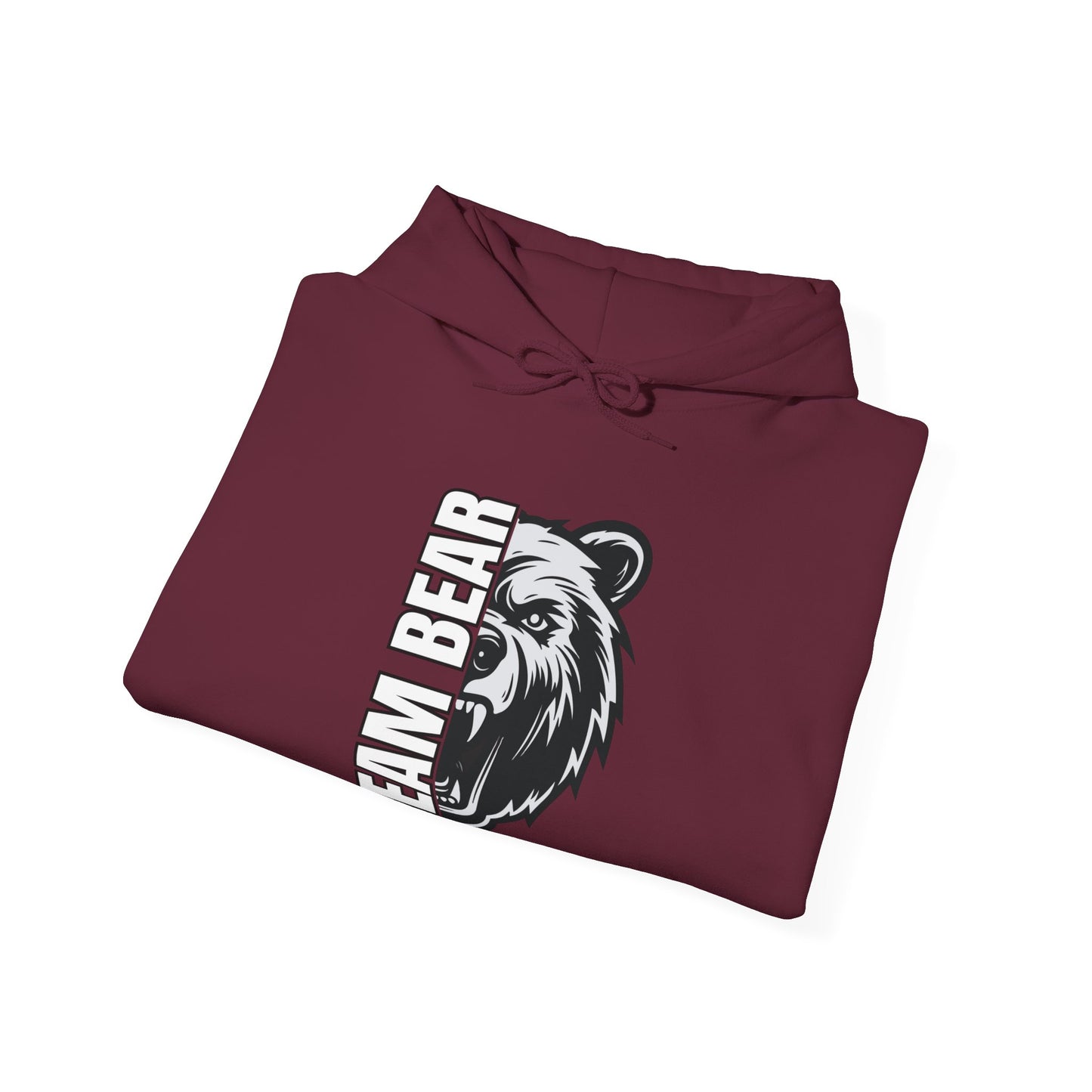 Women's "Team Bear" Hooded Sweatshirt - White Lettering