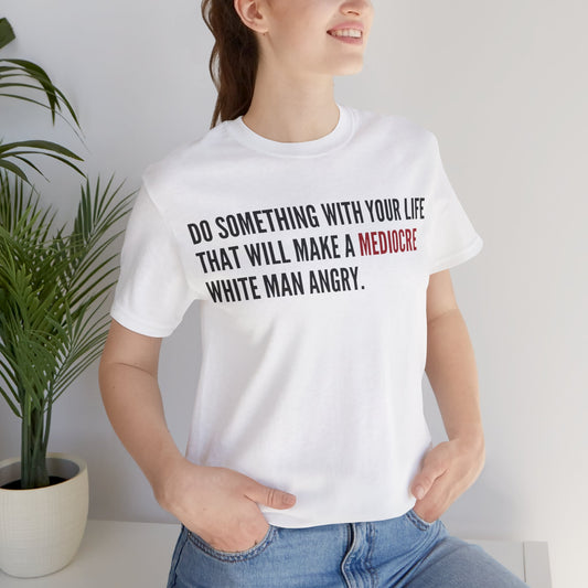 Women's Mediocre Man Short Sleeve Tee - Black Graphic