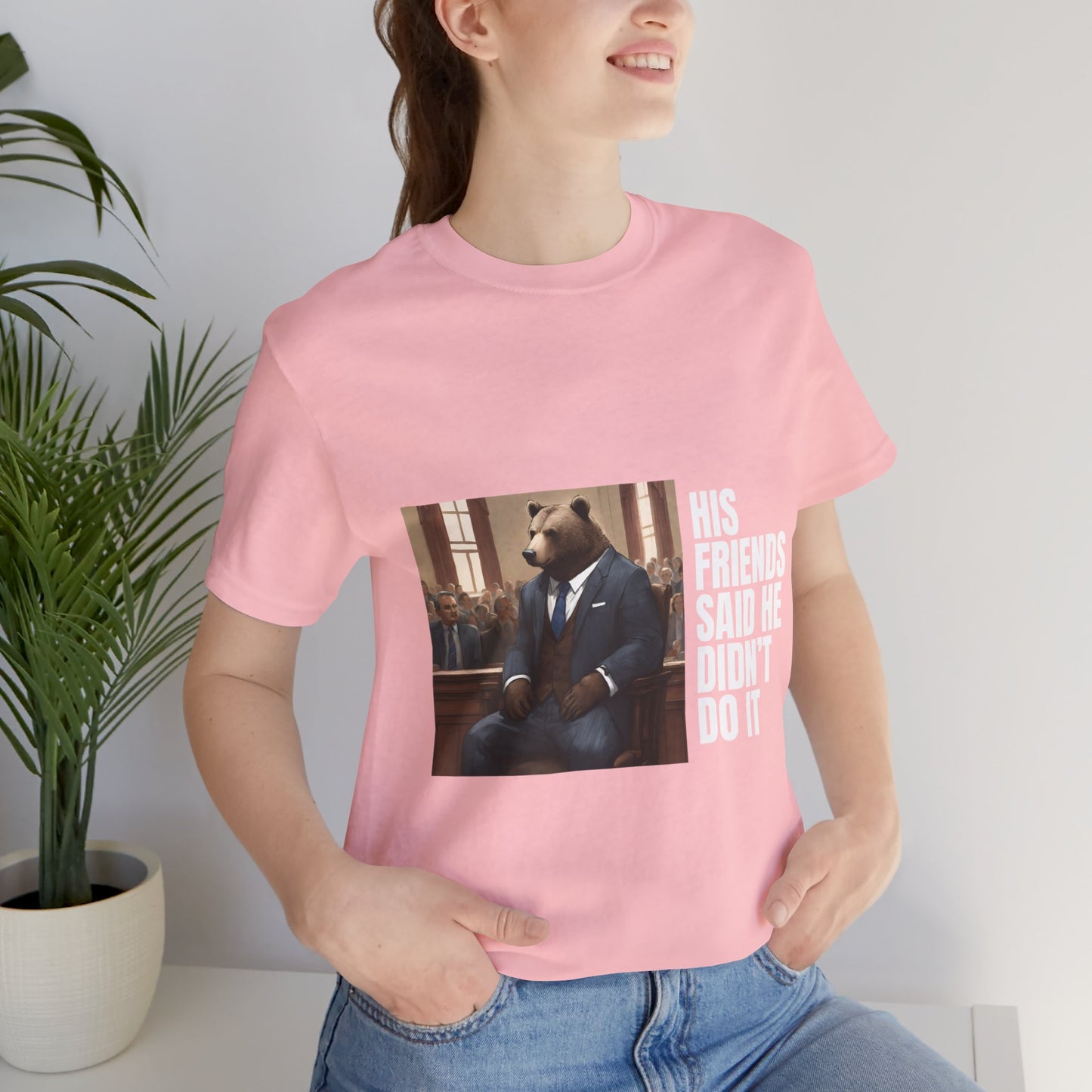 Women's Bear Trial Tee - White Graphic